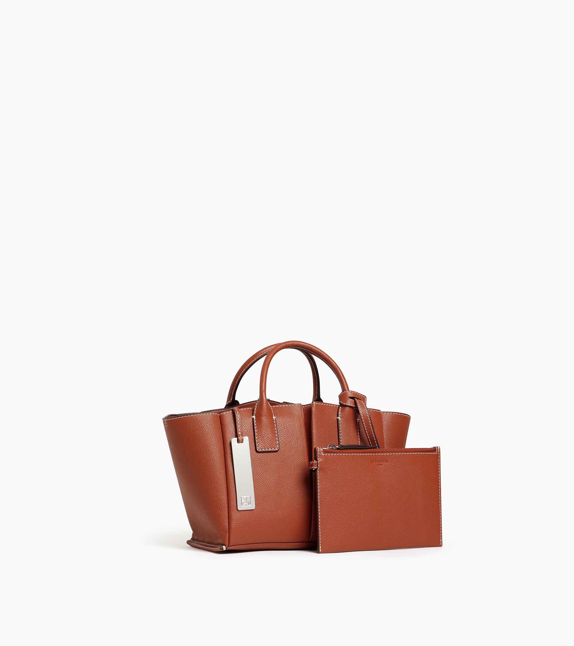 Kleine Handtasche Elena aus genarbtem Leder