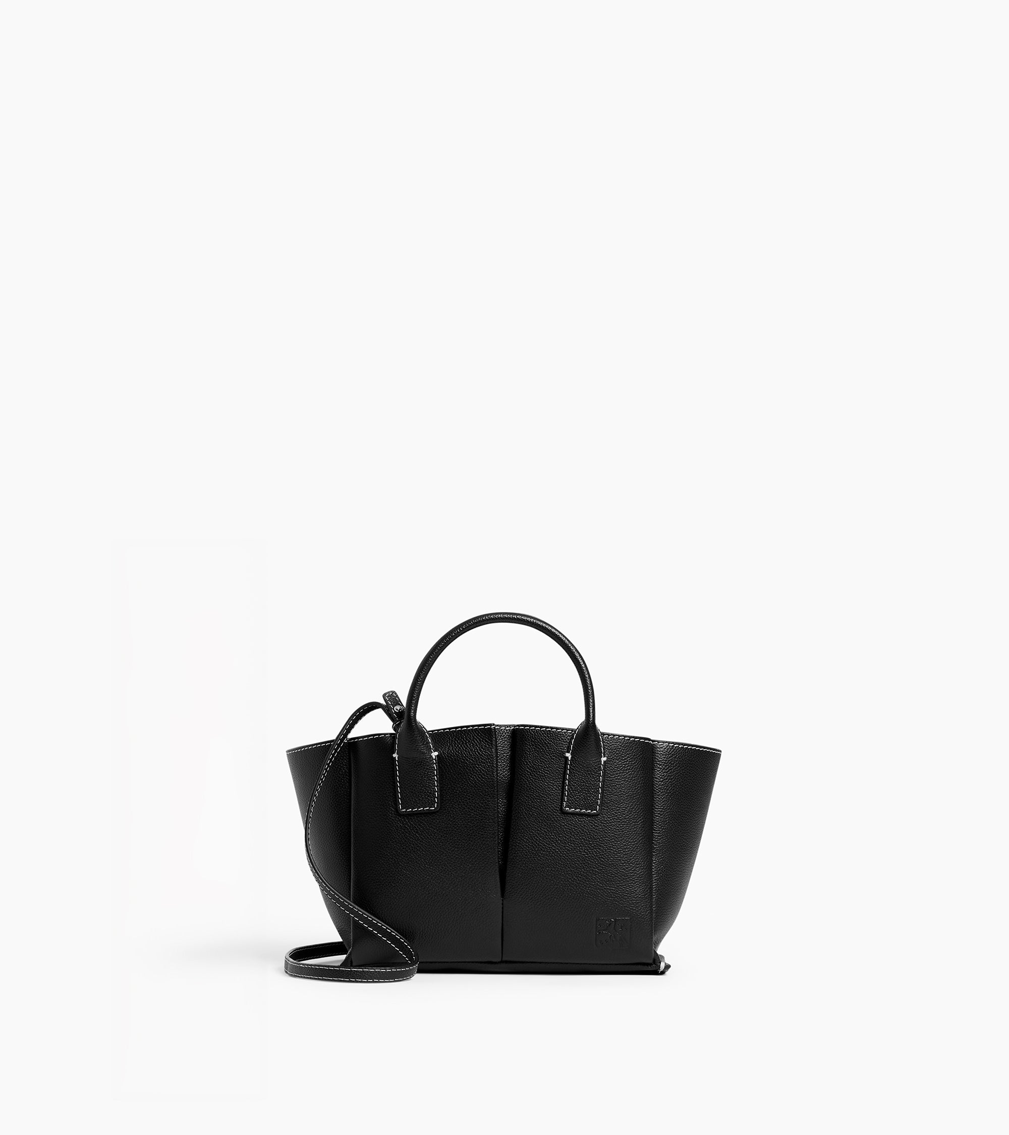 Kleine Handtasche Elena aus genarbtem Leder