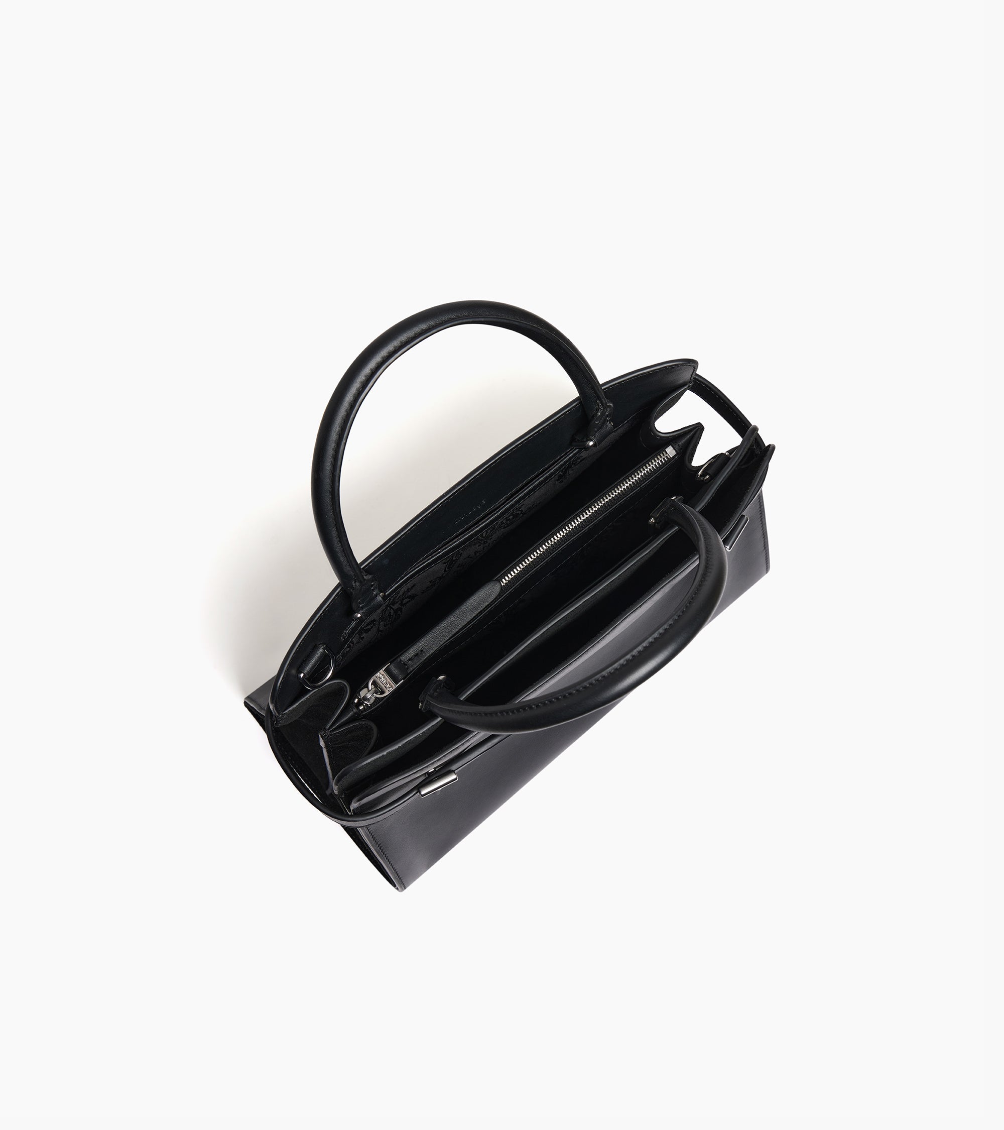 Mittelgroße Handtasche Emie aus Glattleder und nubuk