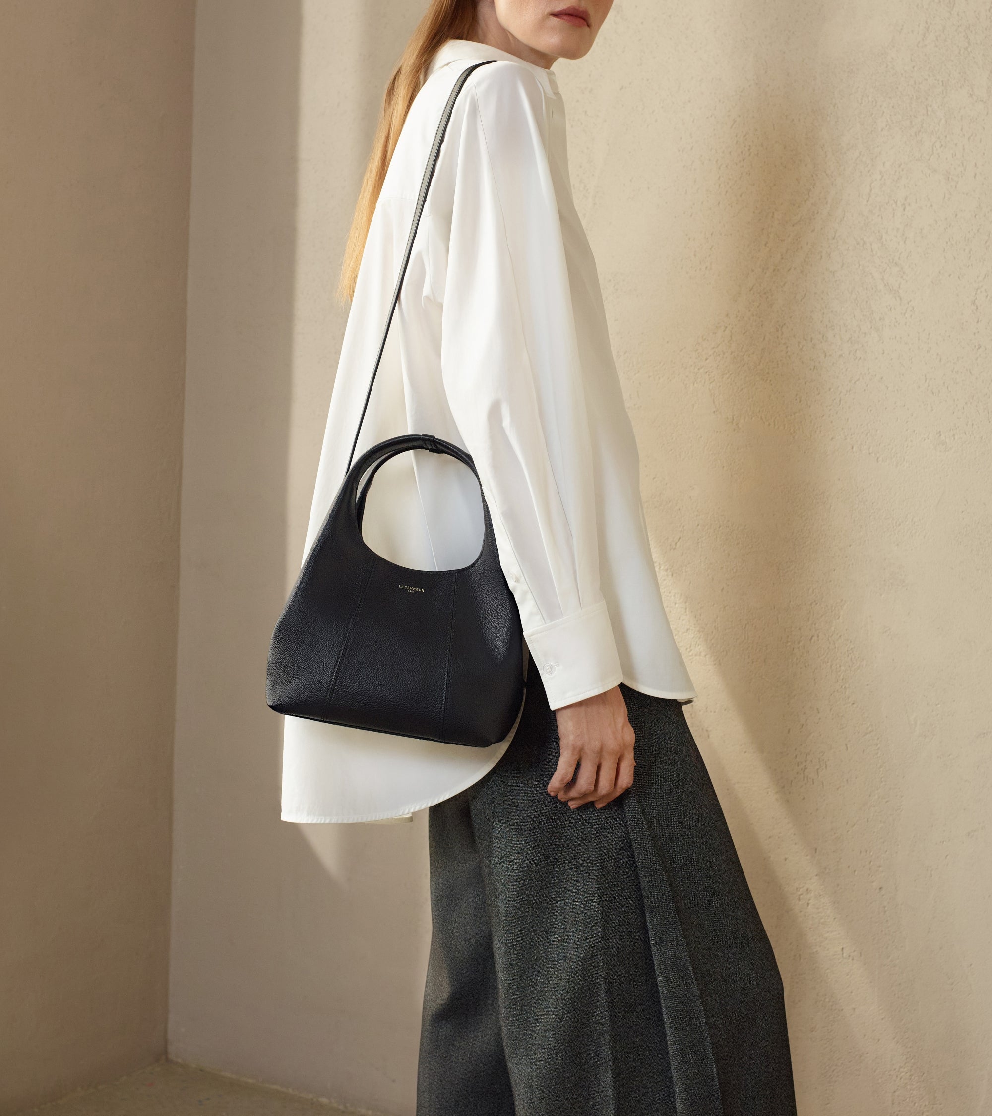 Small Juliette pebbled leather handbag