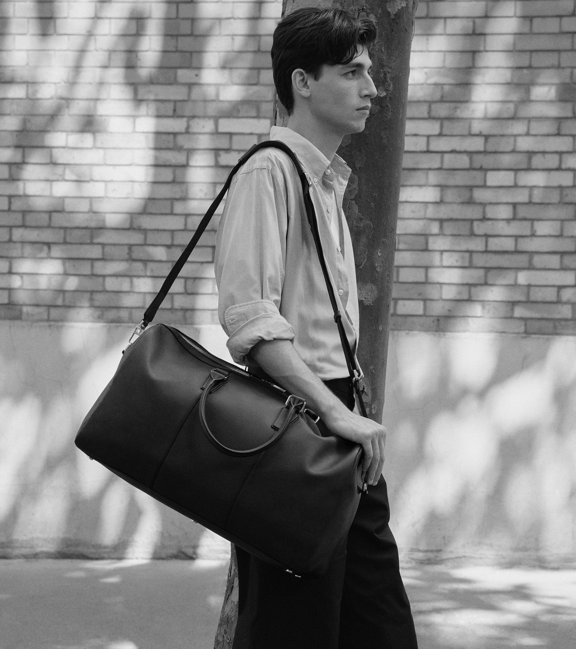Bolsa de viaje 48 h Marceau de cuero granulado