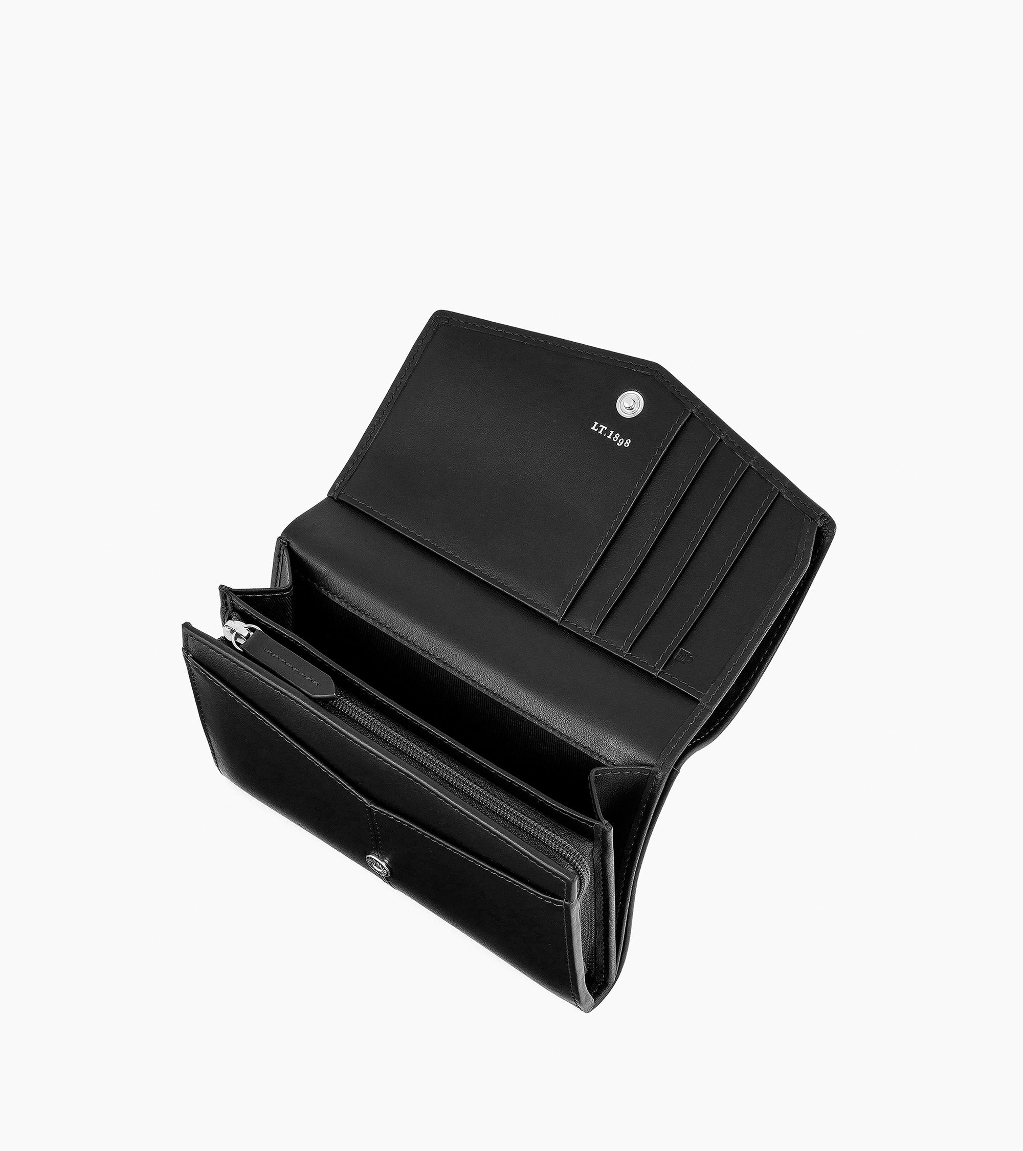 Portefeuille moyen modèle Charlotte en cuir lisse