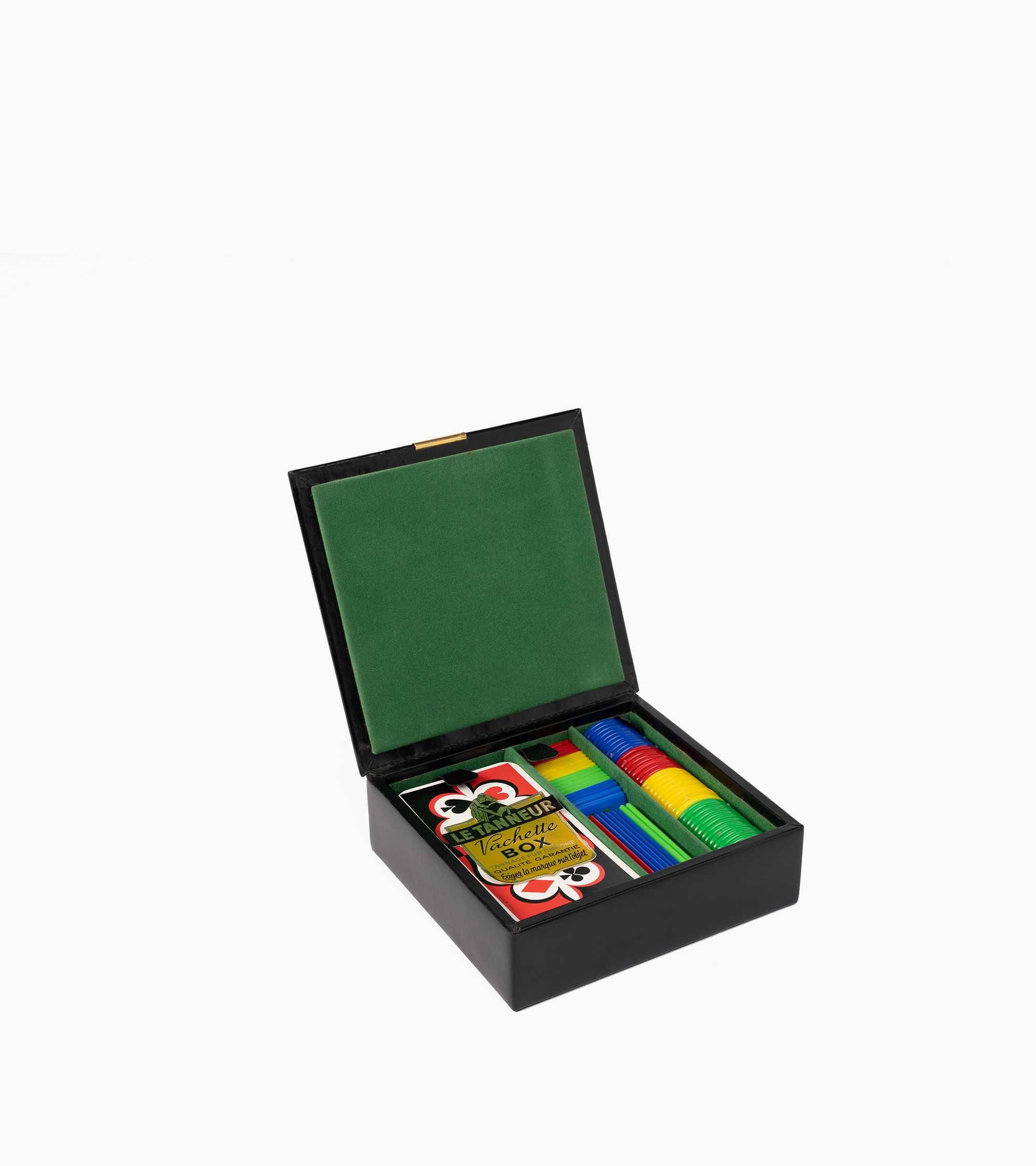 Coffret de jeux petit modèle en cuir