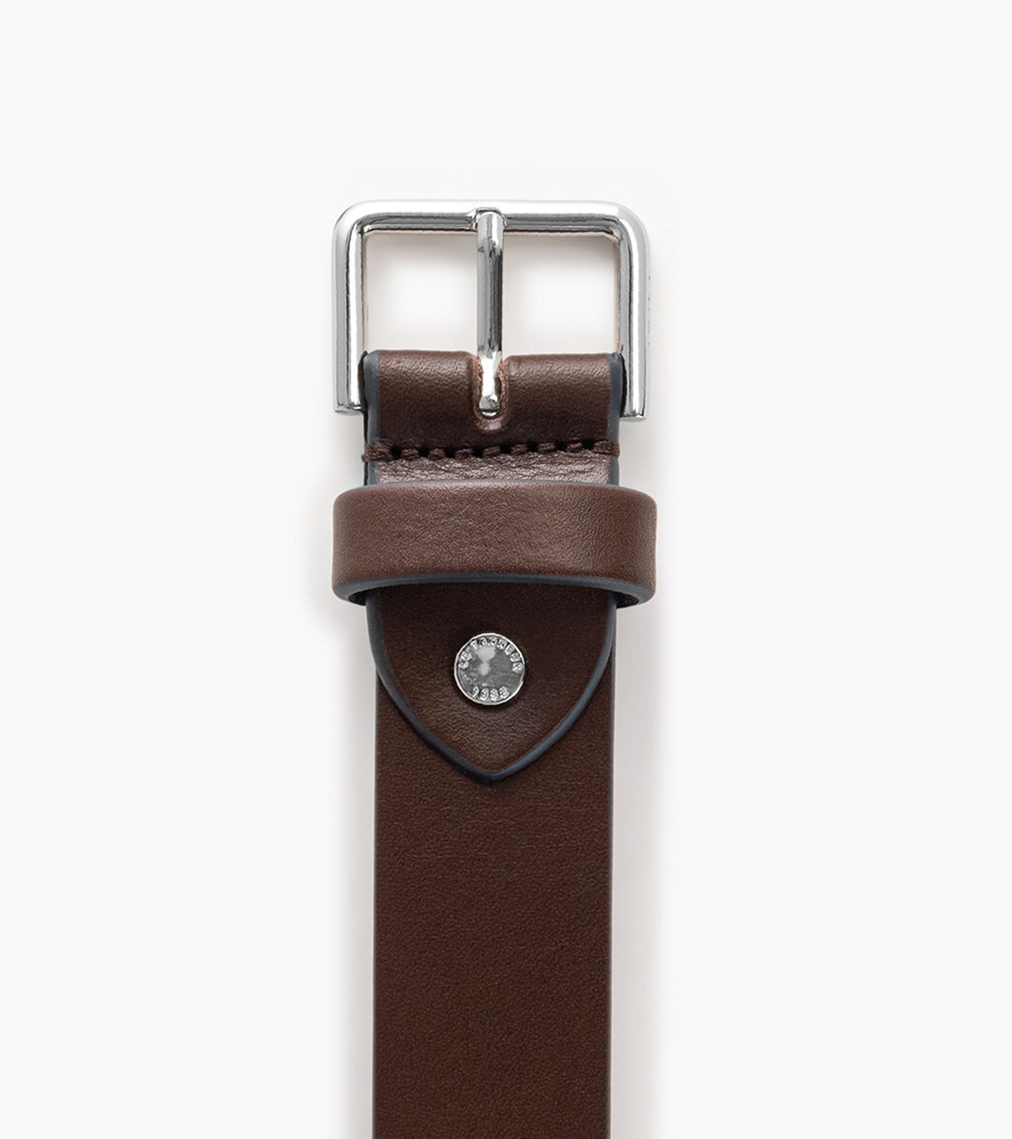 Ceinture homme avec boucle carrée en cuir lisse