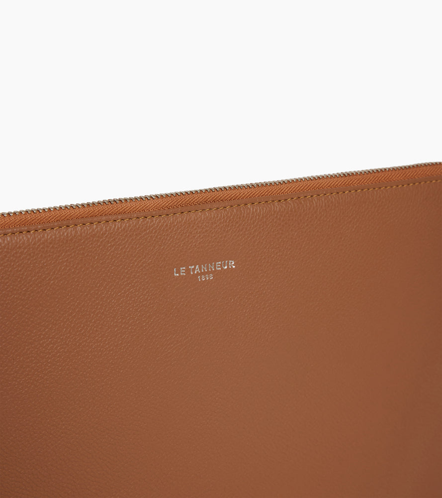 14-Zoll-Laptoptasche aus genarbtem Leder