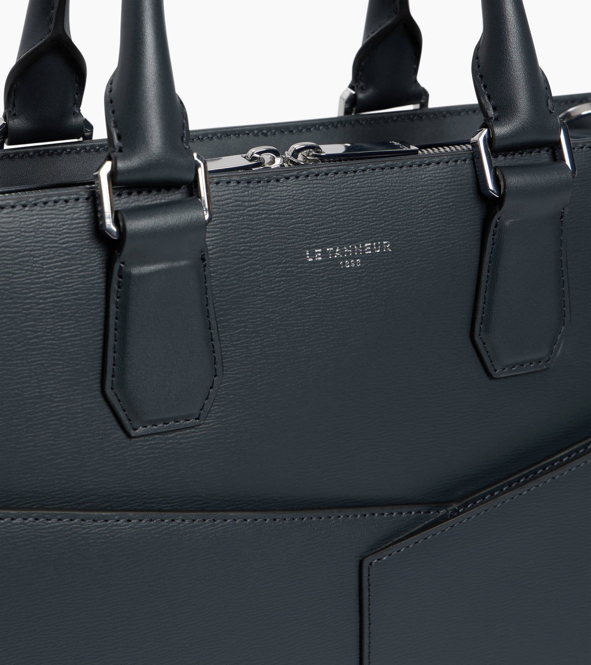 Portadocumentos Anatole de 15" en piel con corcho y piel lisa