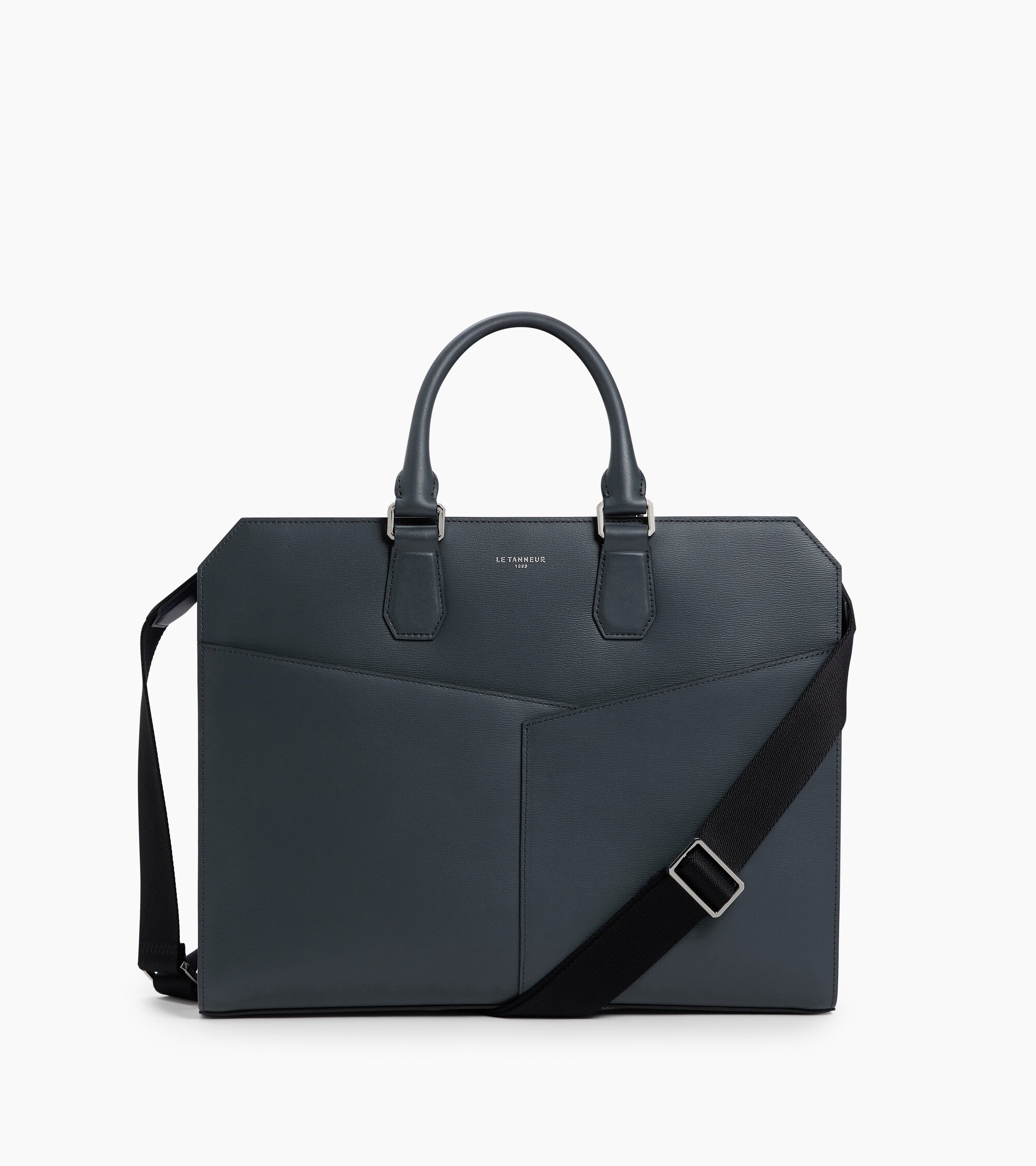 Portadocumentos slim de 15" Anatole en piel con corcho y piel lisa