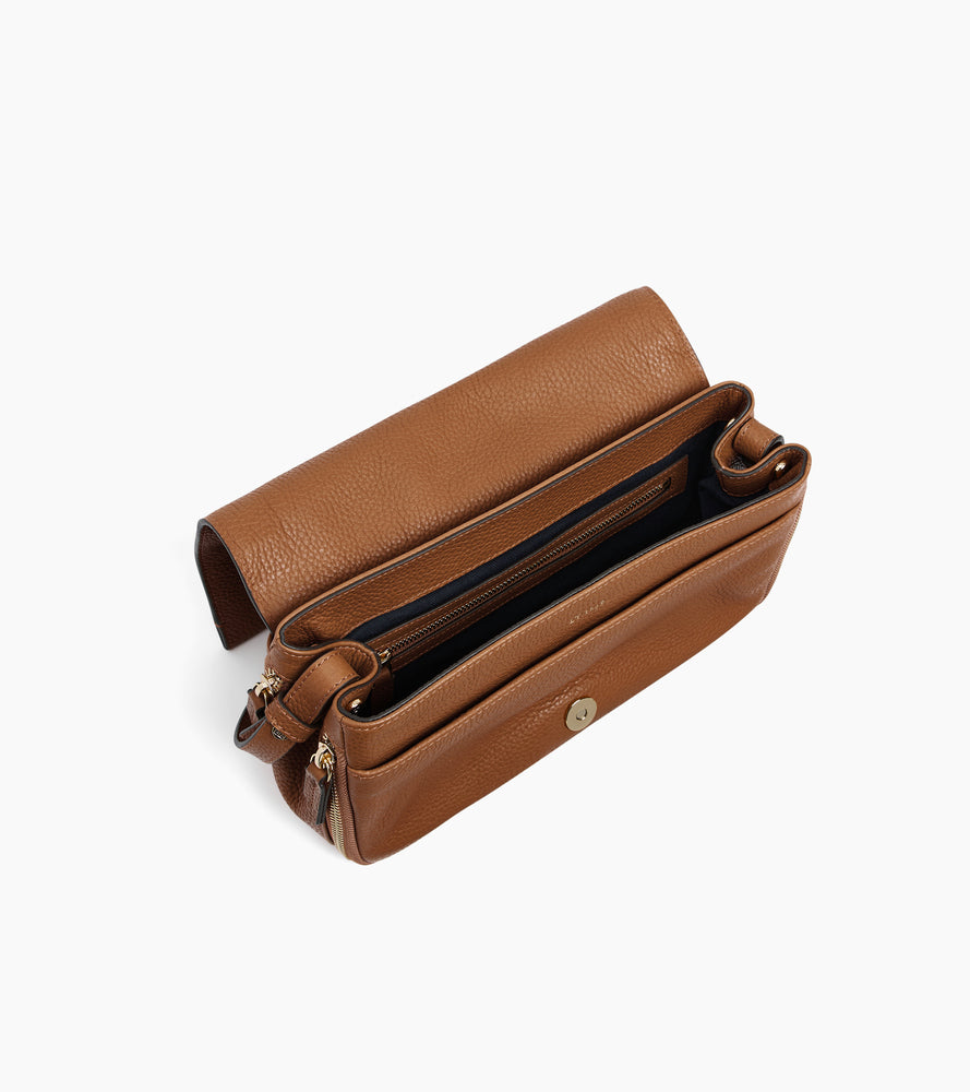 Aurore small shoulder bag in grained leather