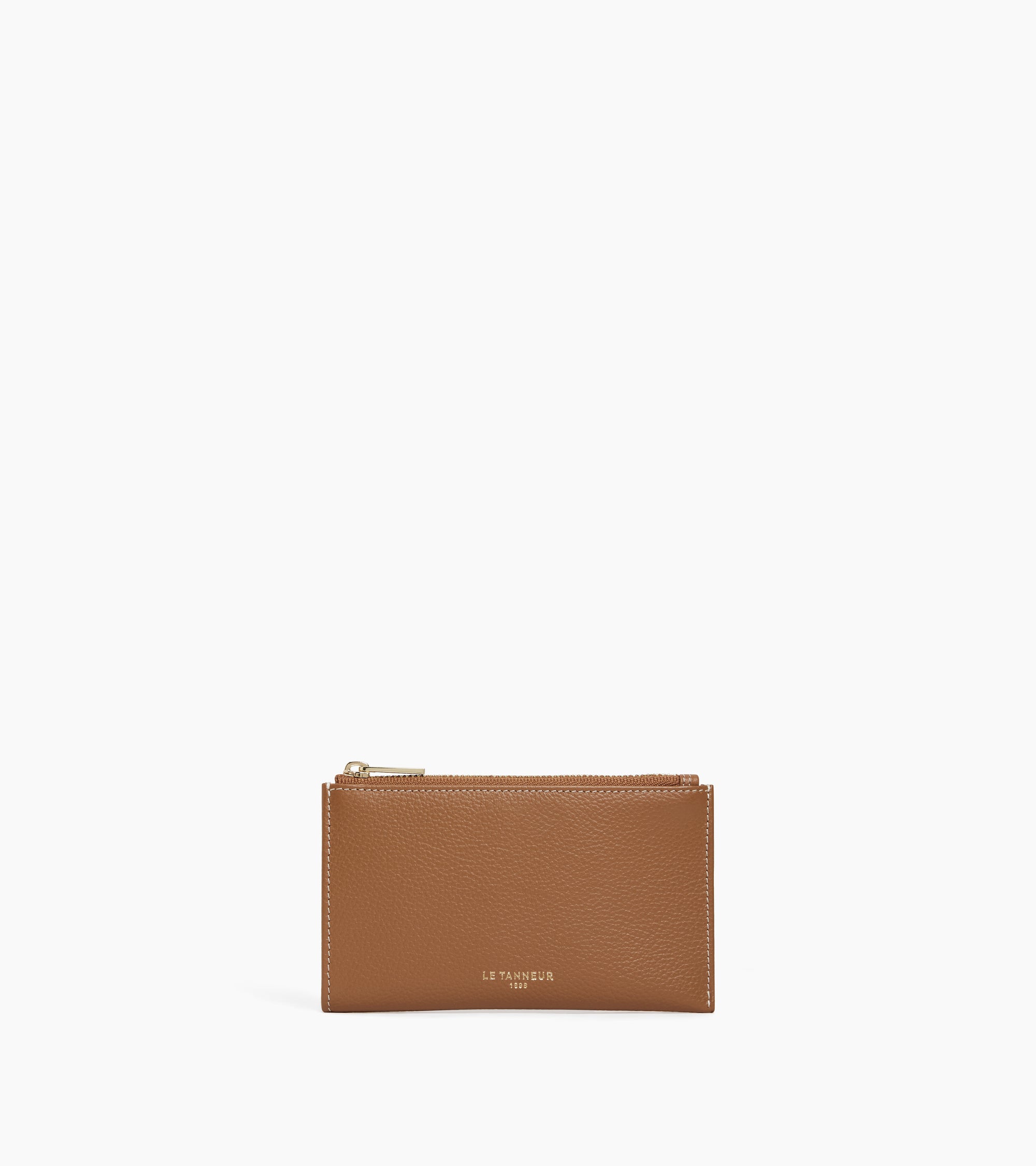 Albertine zipped key case in grained leather