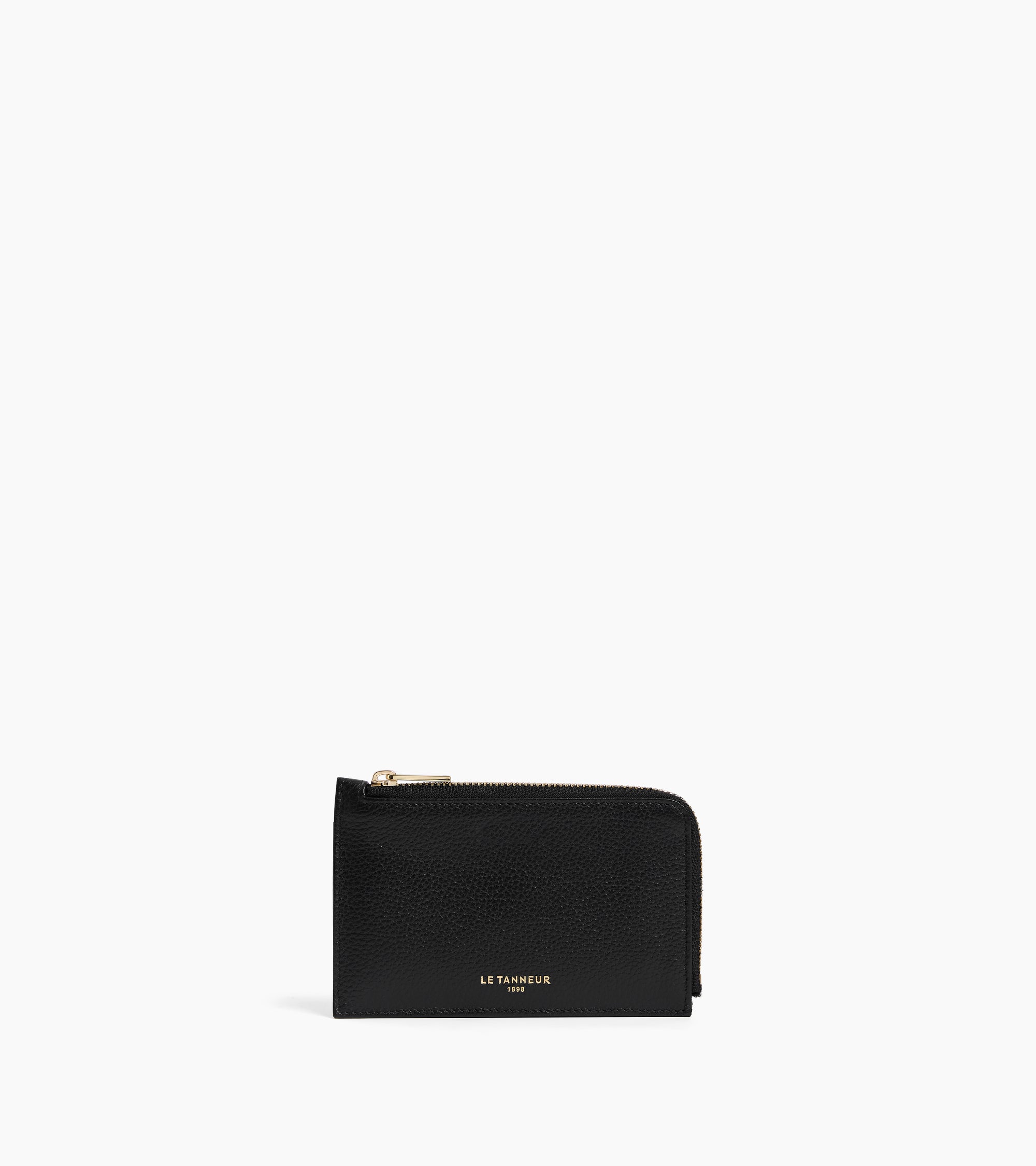 Albertine zipped card holder in grained leather