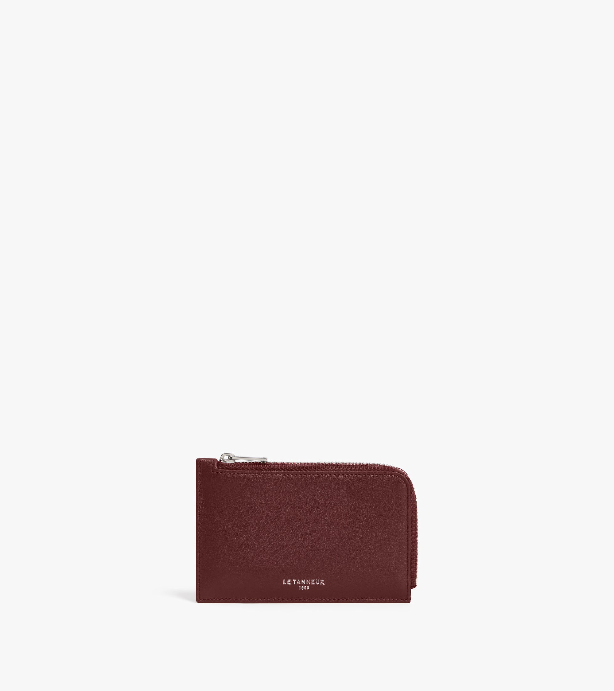 Albertine zipped card holder in smooth leather