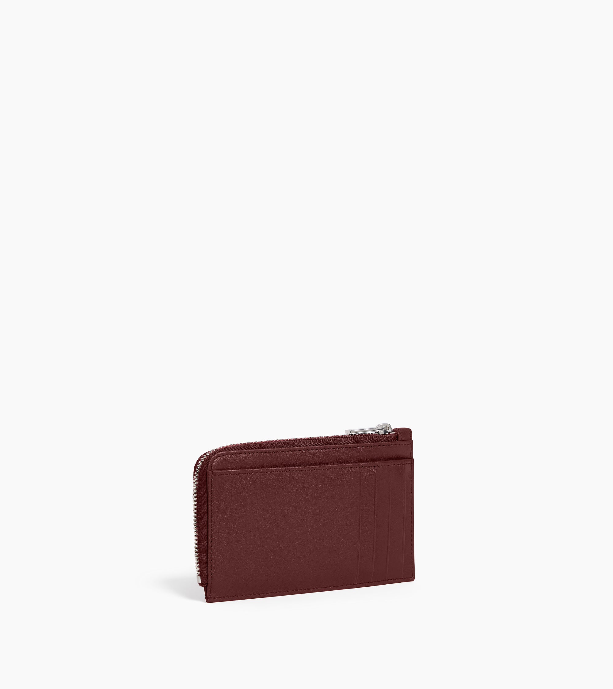 Albertine zipped card holder in smooth leather