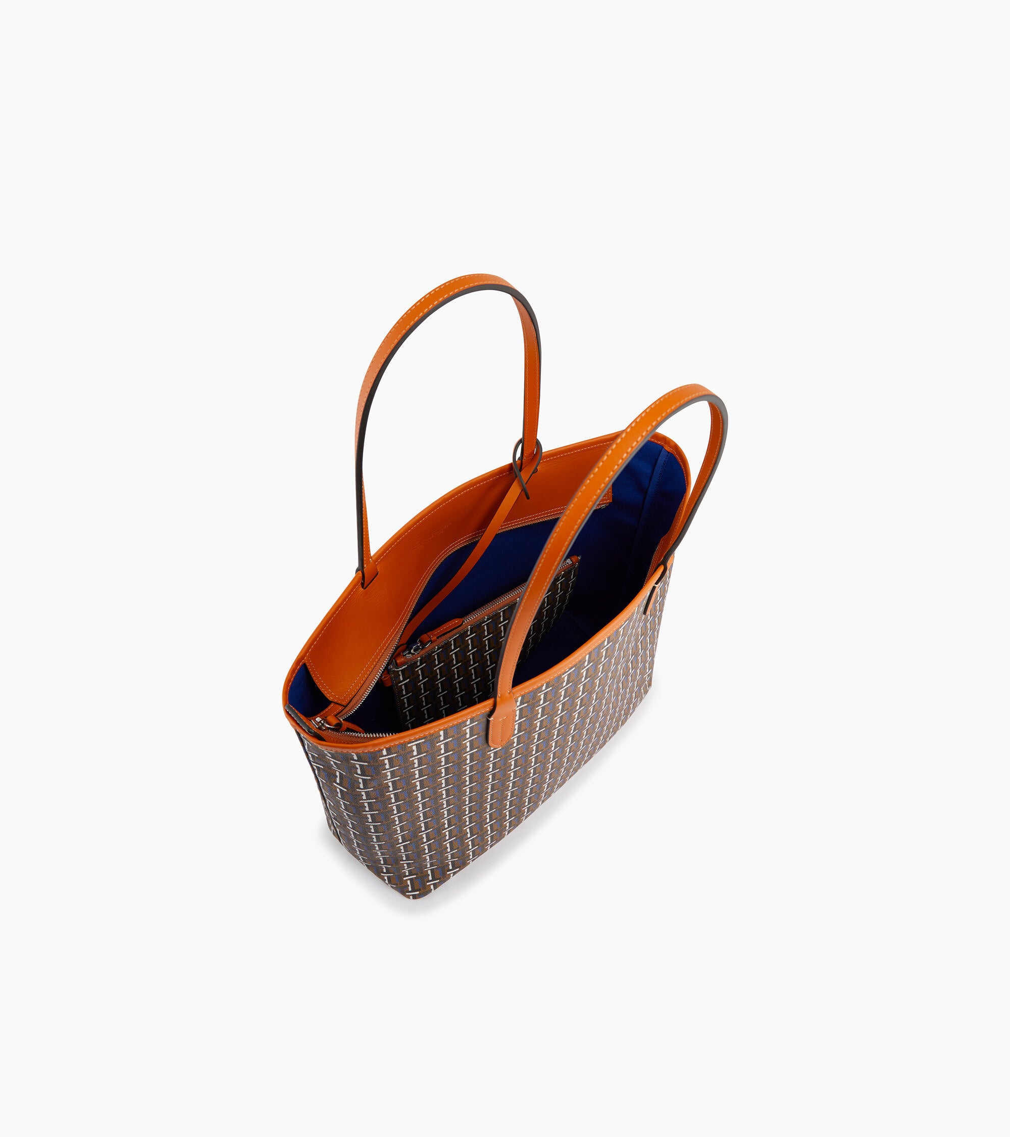 Bolso cabás grande horizontal Camille de tela revestida