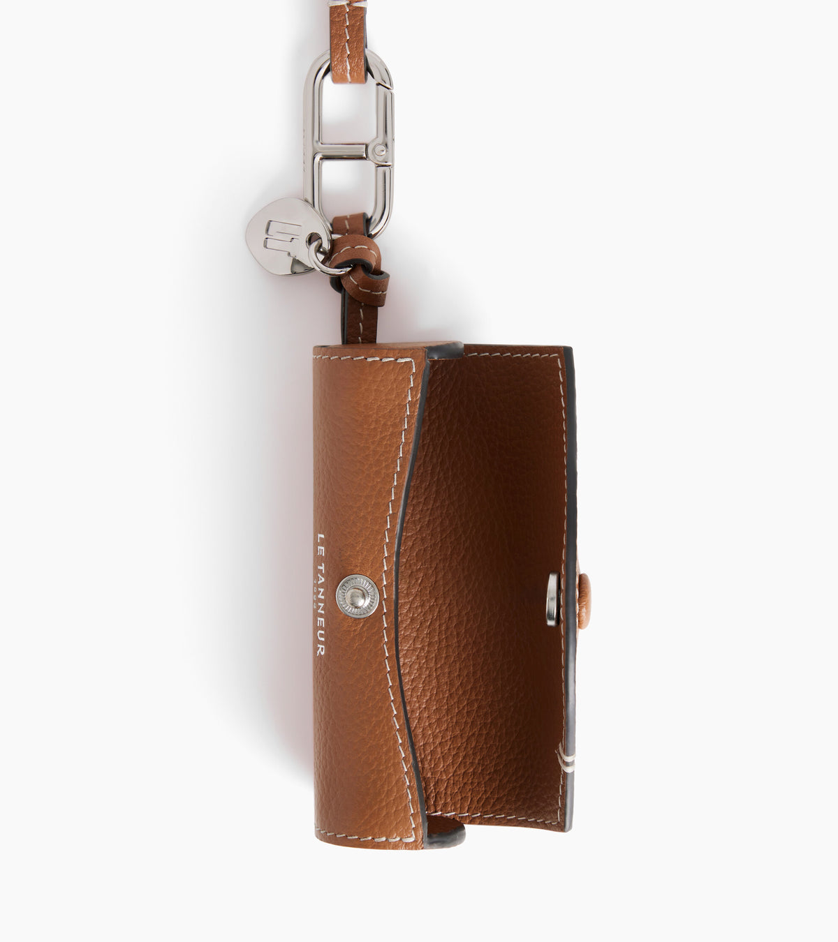 Etui rouge à lèvre charms en cuir grainé
