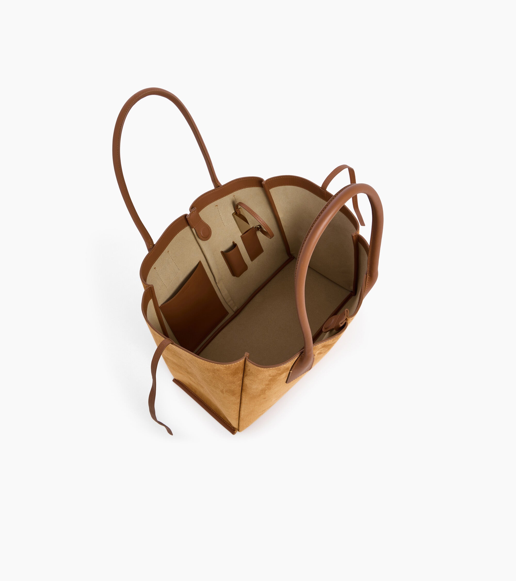 Grand sac cabas Elena en refente de velours
