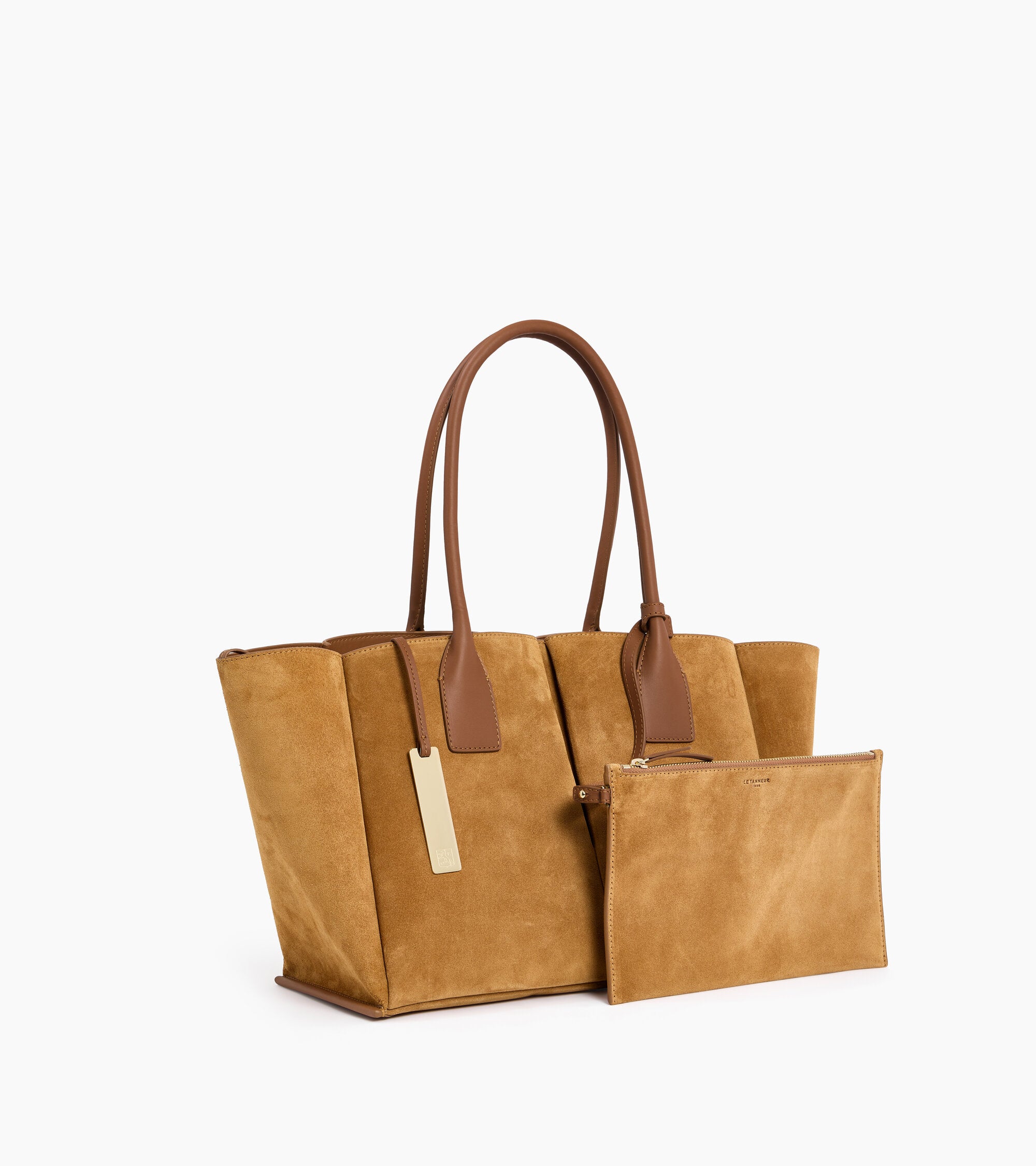 Grand sac cabas Elena en refente de velours