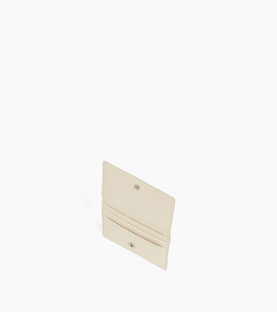 Emilie card holder in grained leather with flap