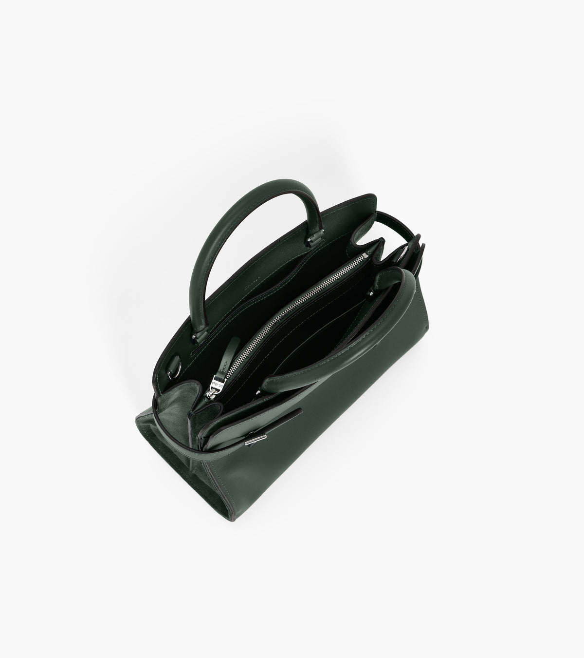 Sac à main moyen modèle Emie en cuir lisse et refente de velours