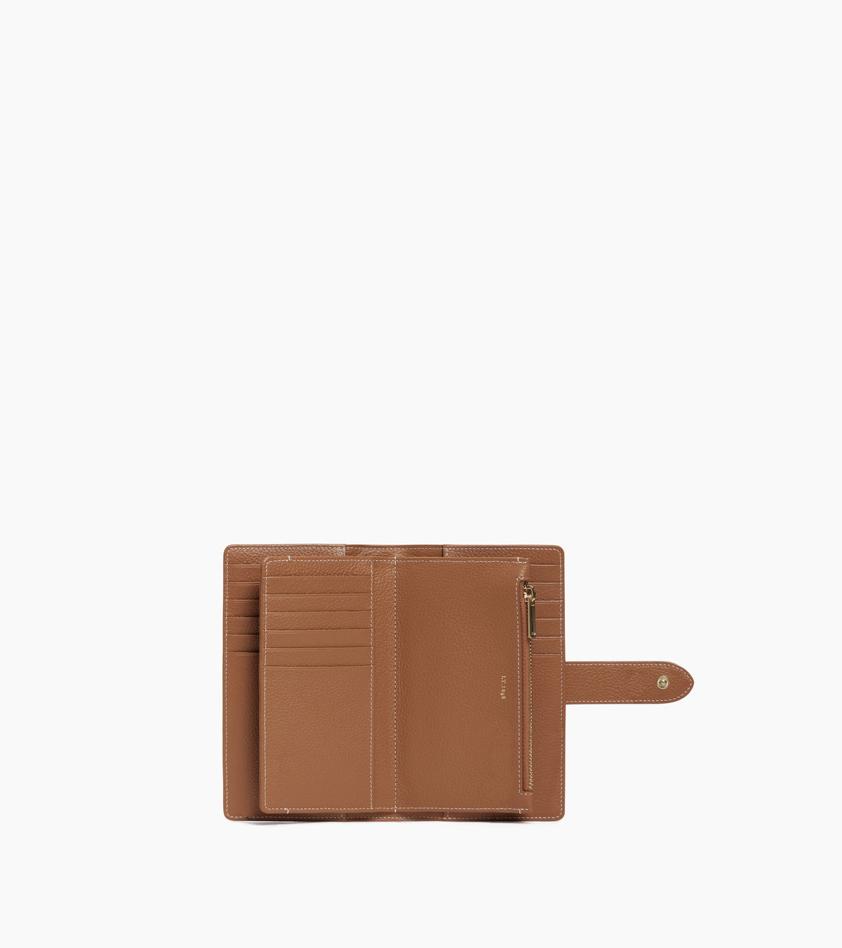 Große Brieftasche Marguerite aus genarbtem Leder
