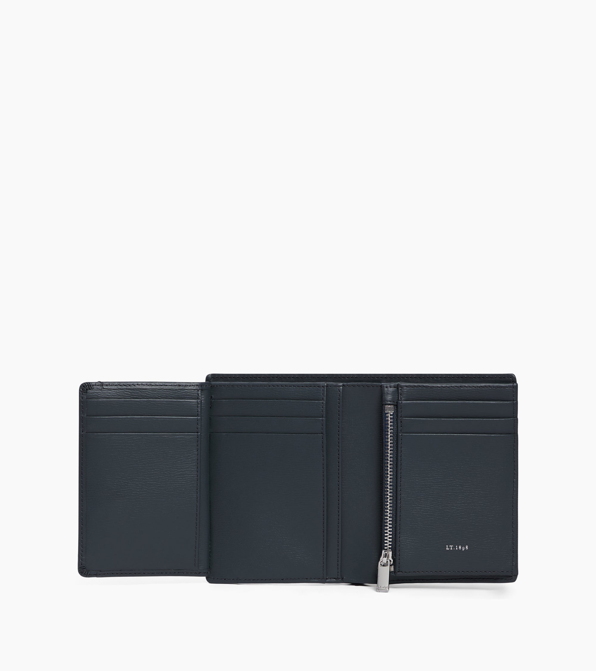 Lucien コルクレザー ファスナー付き ラージ 縦型 二つ折り財布