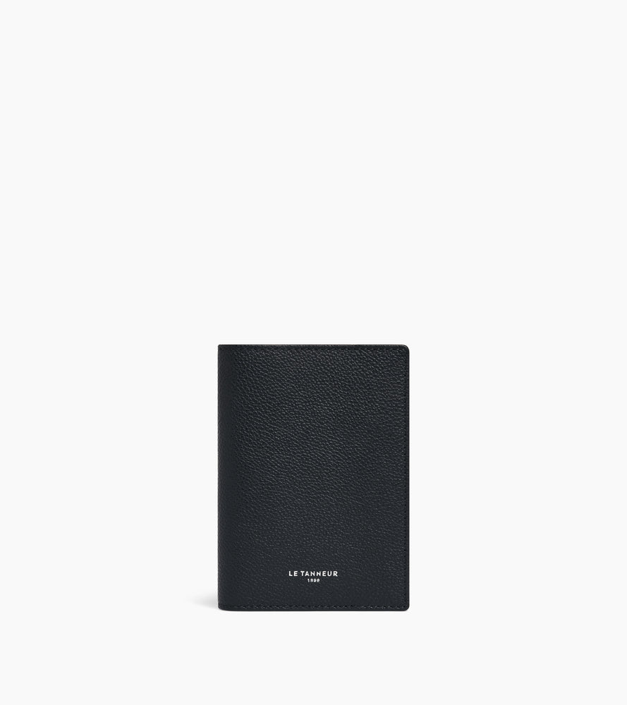 Funda de pasaporte de cuero granulado