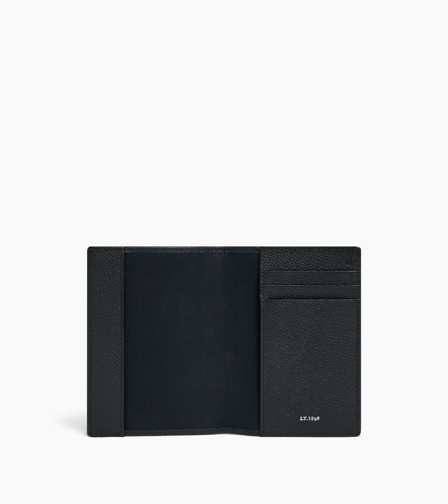 Funda de pasaporte de cuero granulado