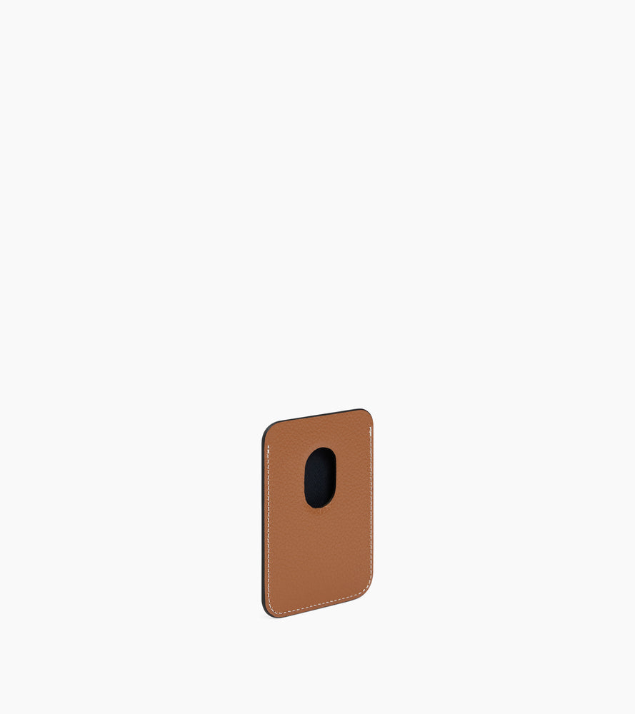 Magnetisches Kartenetui aus genarbtem Leder