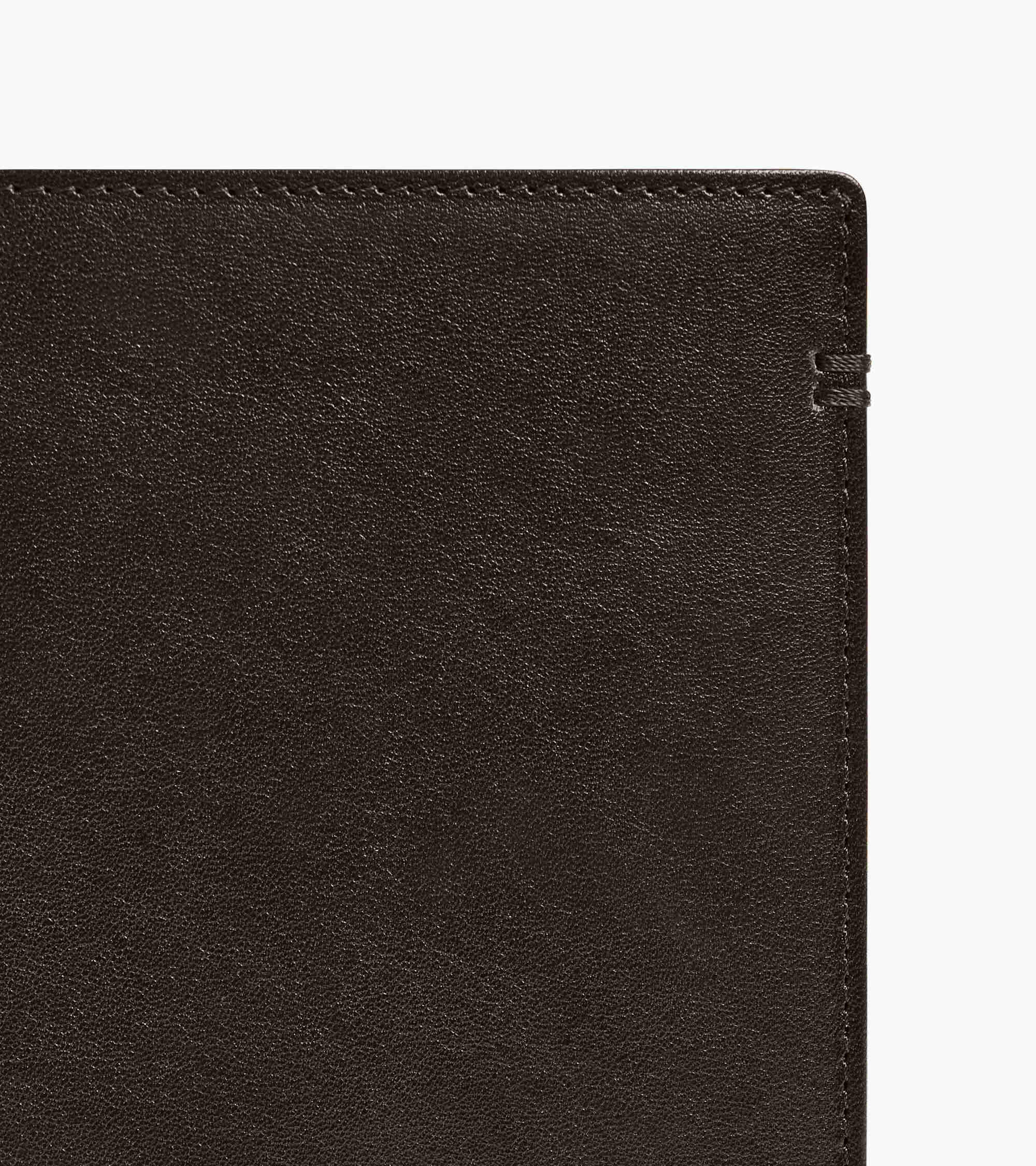 Mittelgroße Bifold-Brieftasche im Hochformat mit Reißverschluss Lucien aus geöltem Leder