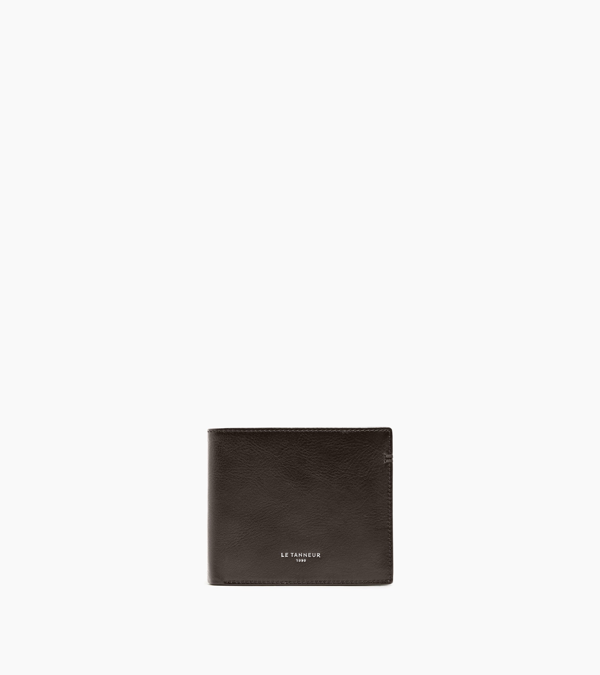 Lucien two-fold wallet with flap in oiled leather