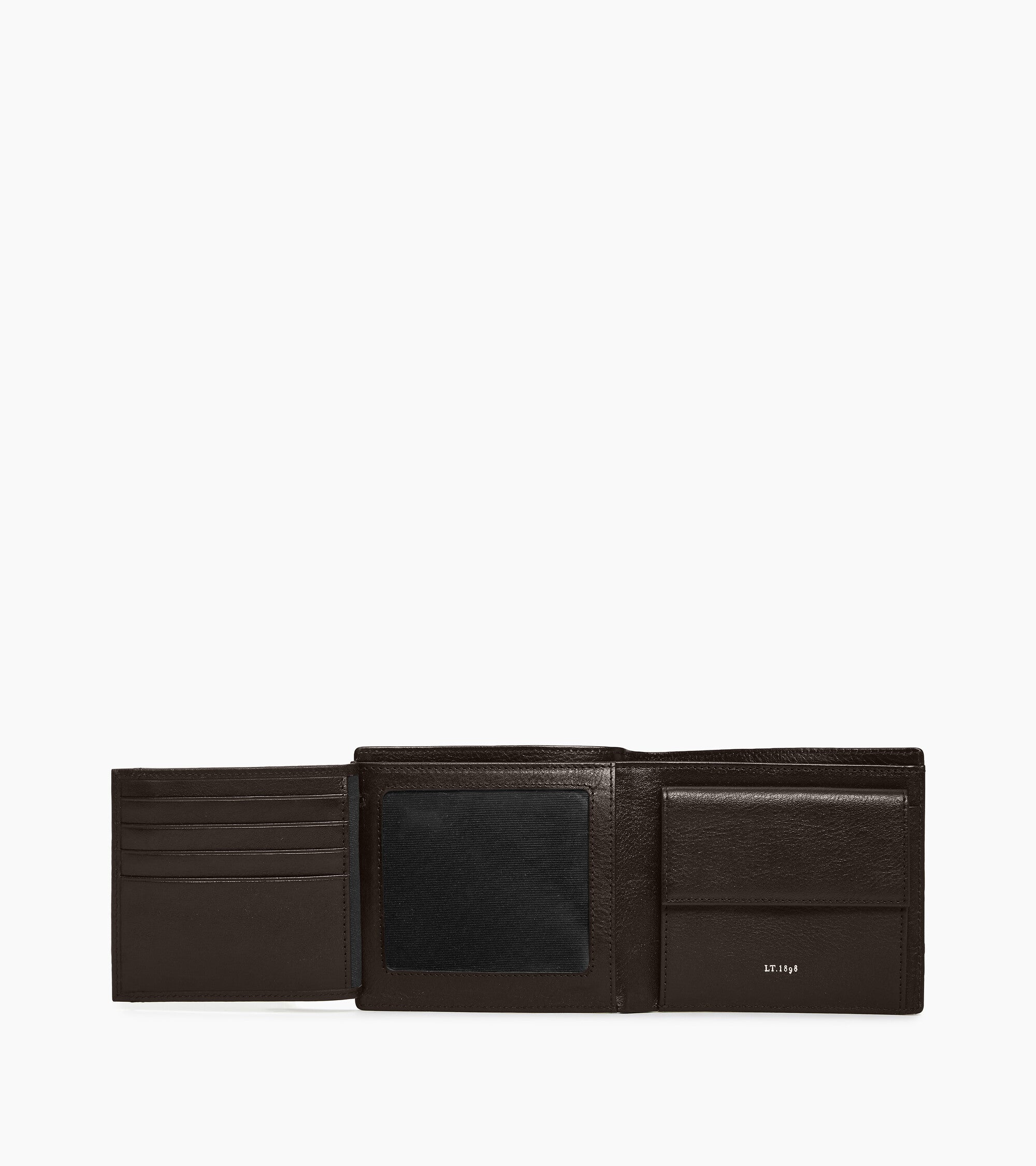 Lucien two-fold wallet with flap in oiled leather
