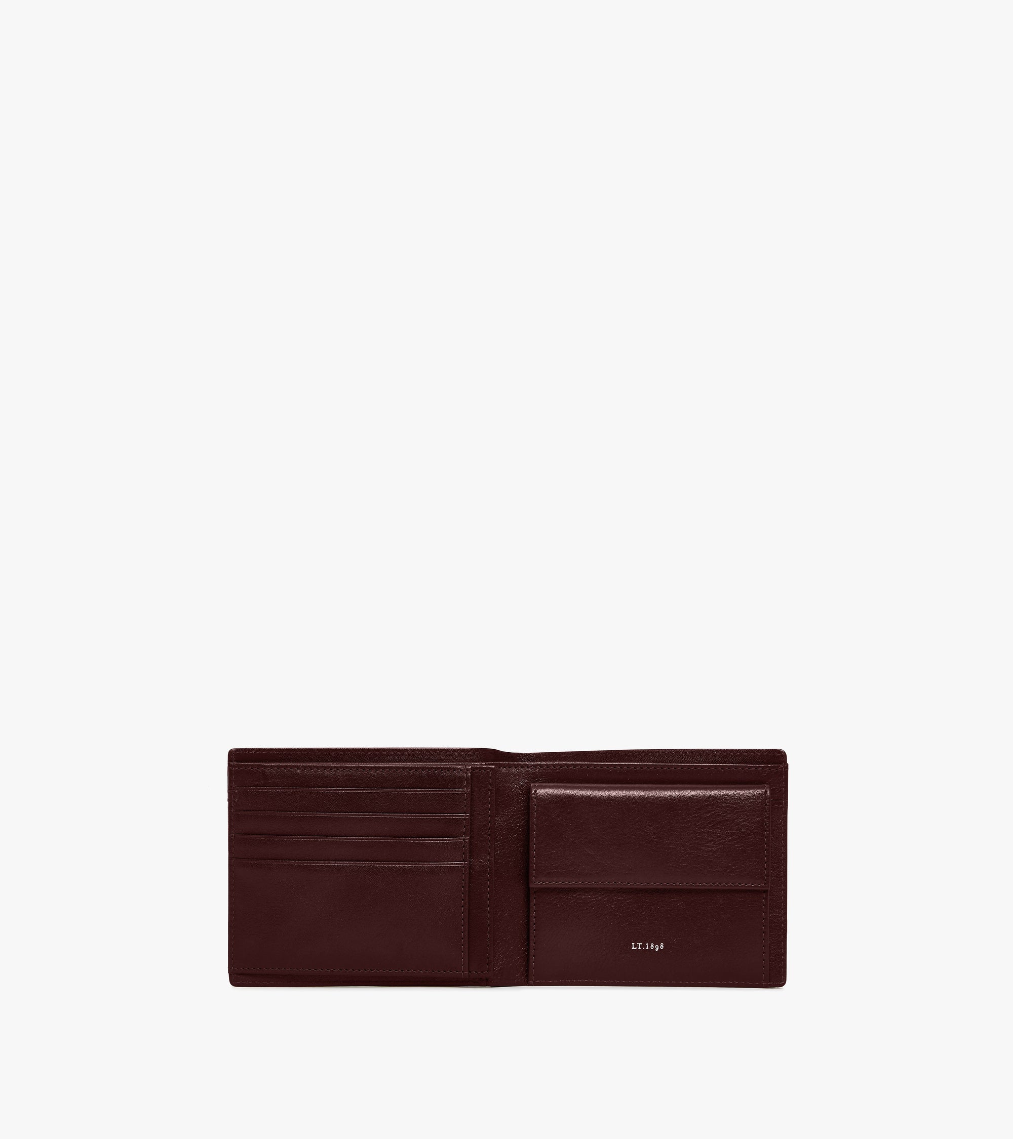 Lucien two-fold wallet with flap in oiled leather
