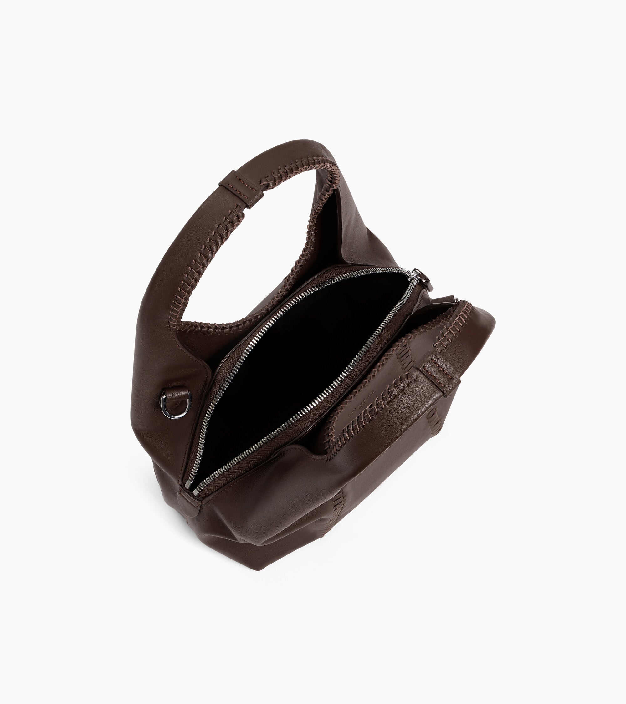 Bolso de mano pequeño Juliette de piel lisa con pespuntes