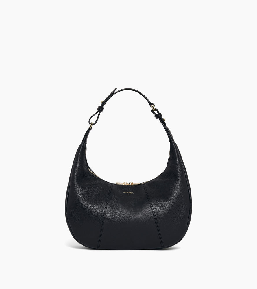 Small Hobo Bag in grained leather