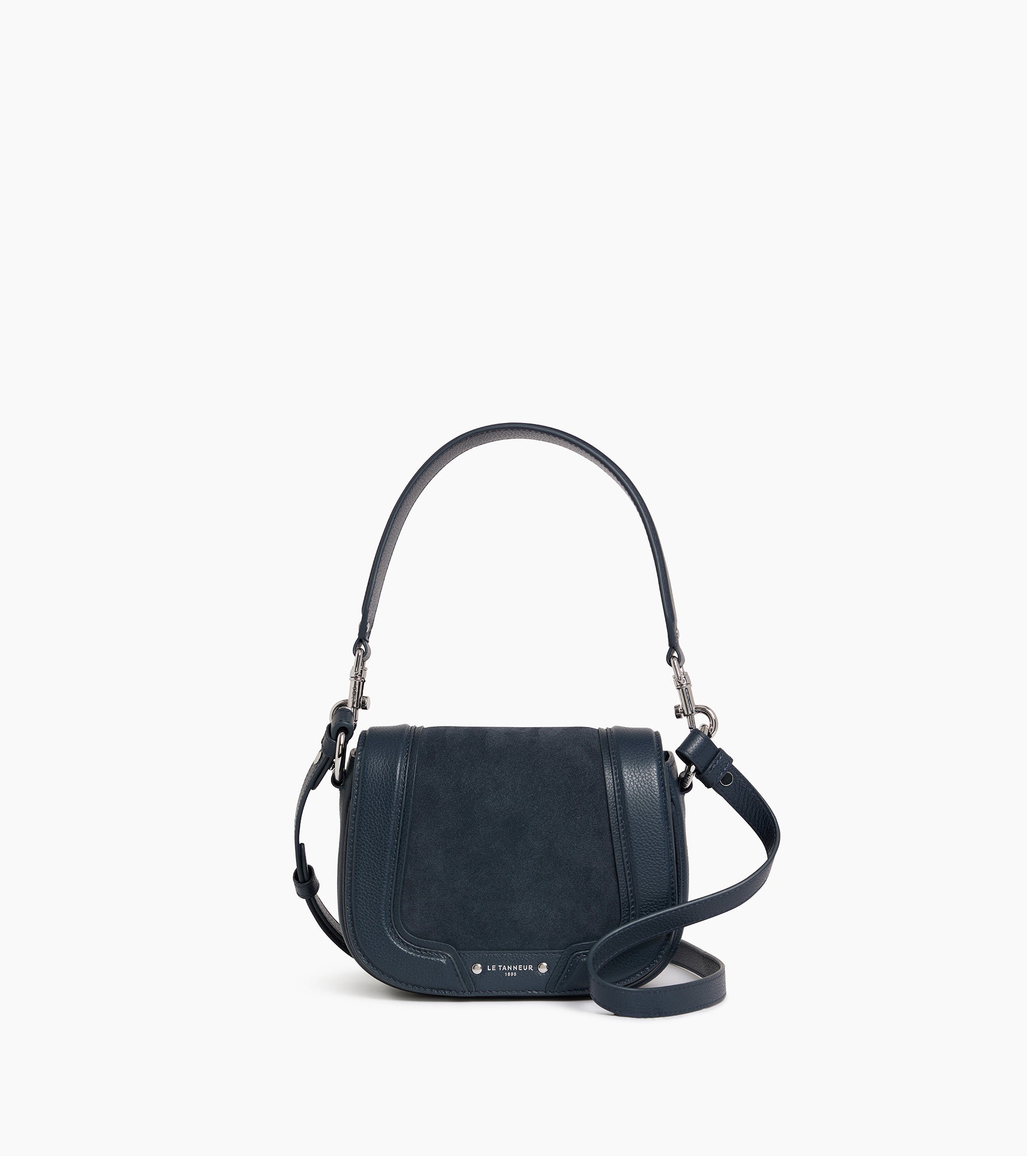 Petit sac bandoulière Ella en cuir grainé et nubuck