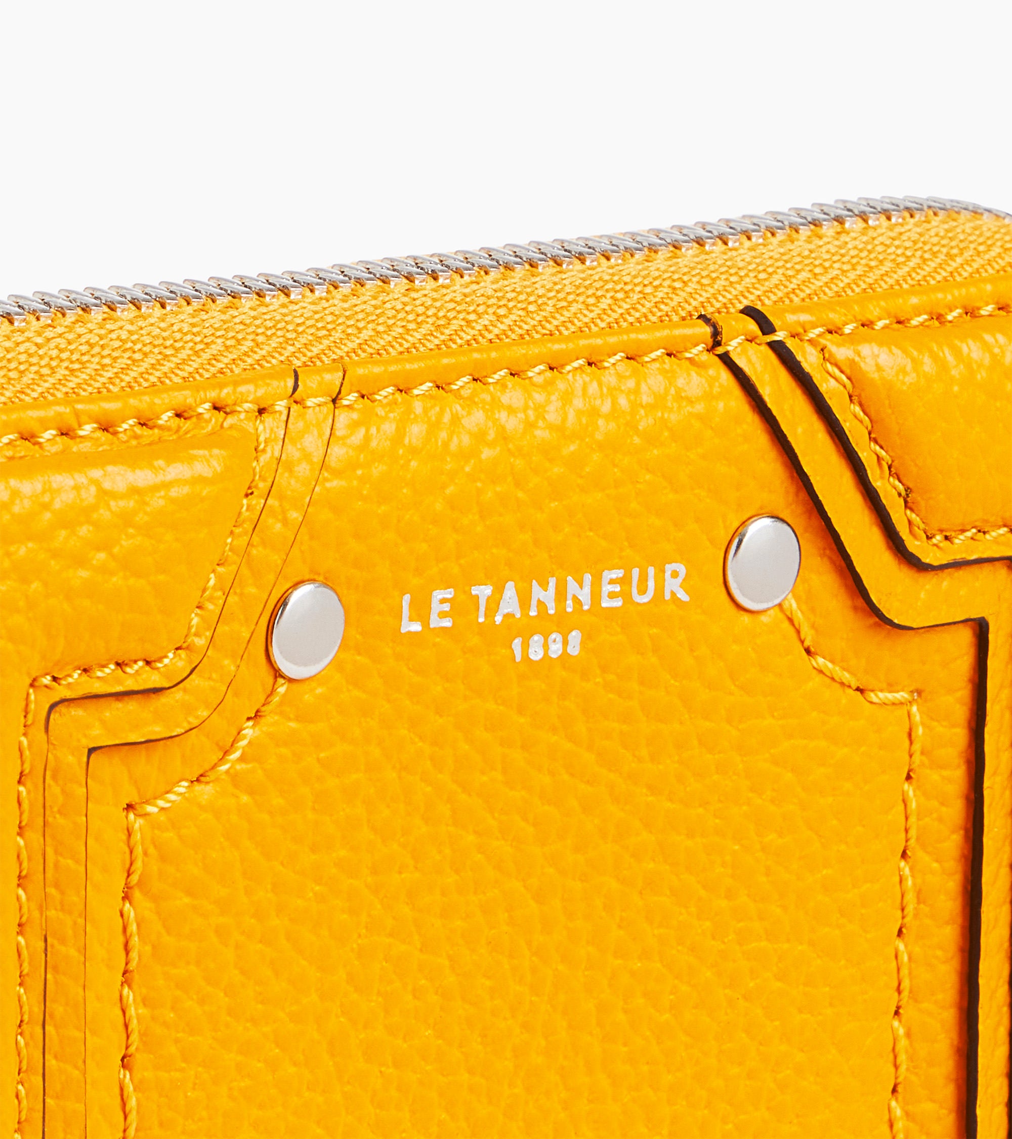 Porte cartes zippé Ella en cuir grainé