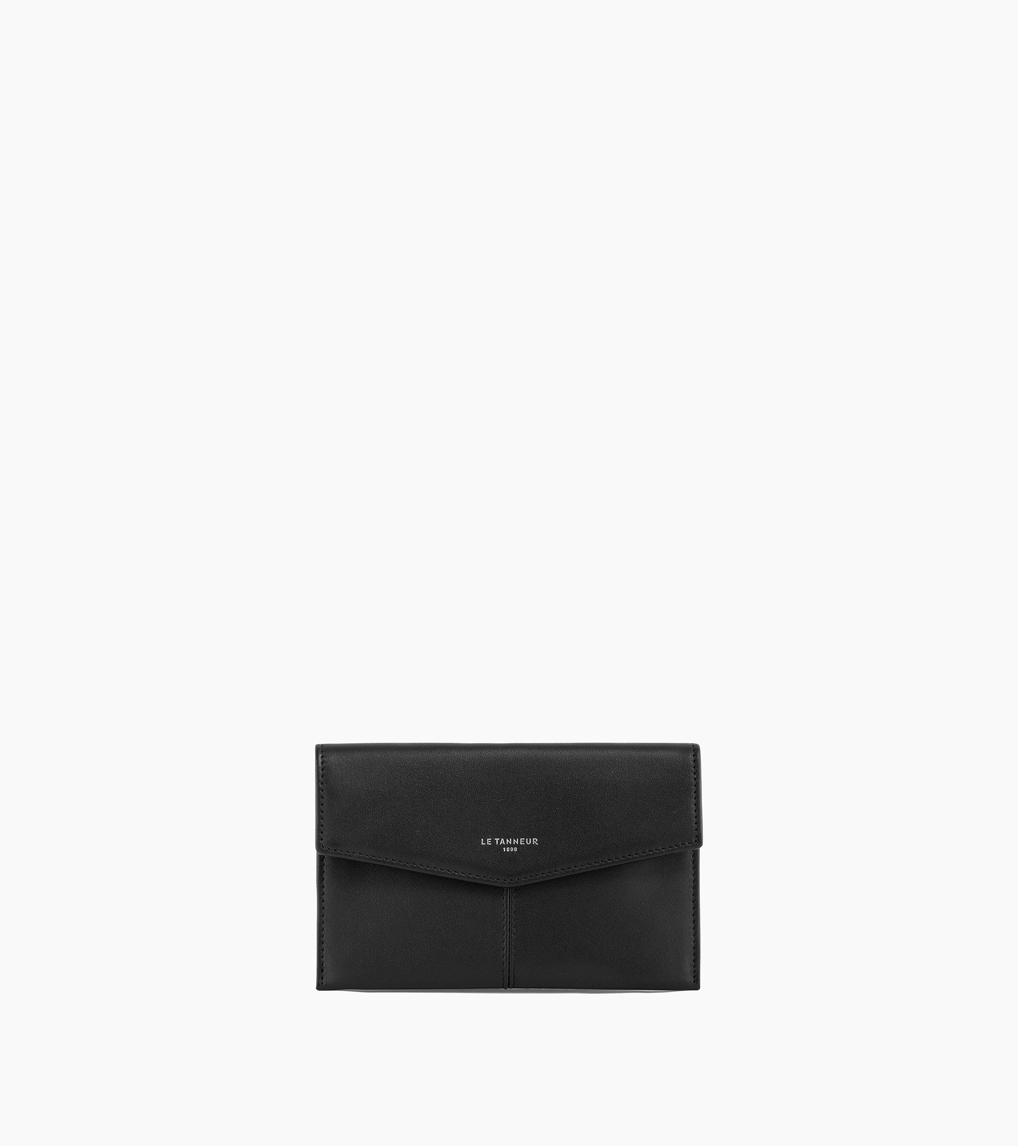 Pochette enveloppe moyen modèle Charlotte en cuir lisse