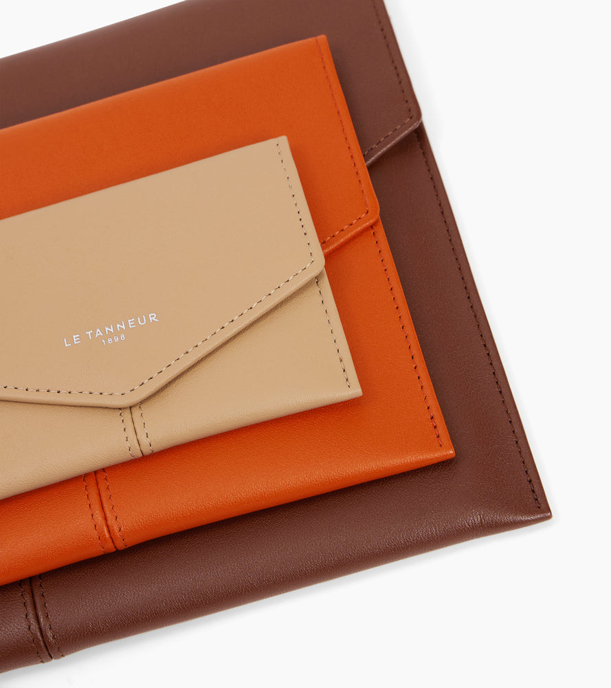 Trío de carteras Charlotte de cuero liso
