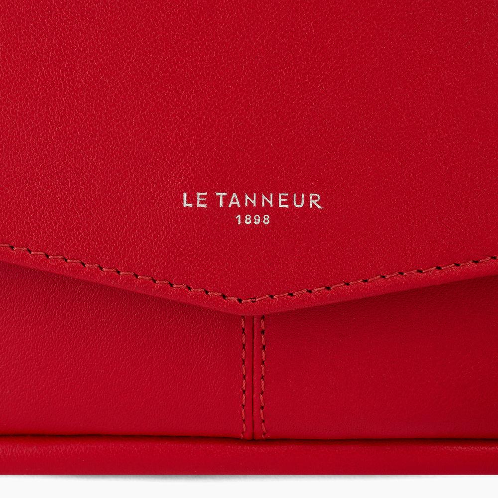 Pochette avec bandoulière amovible Charlotte en cuir lisse