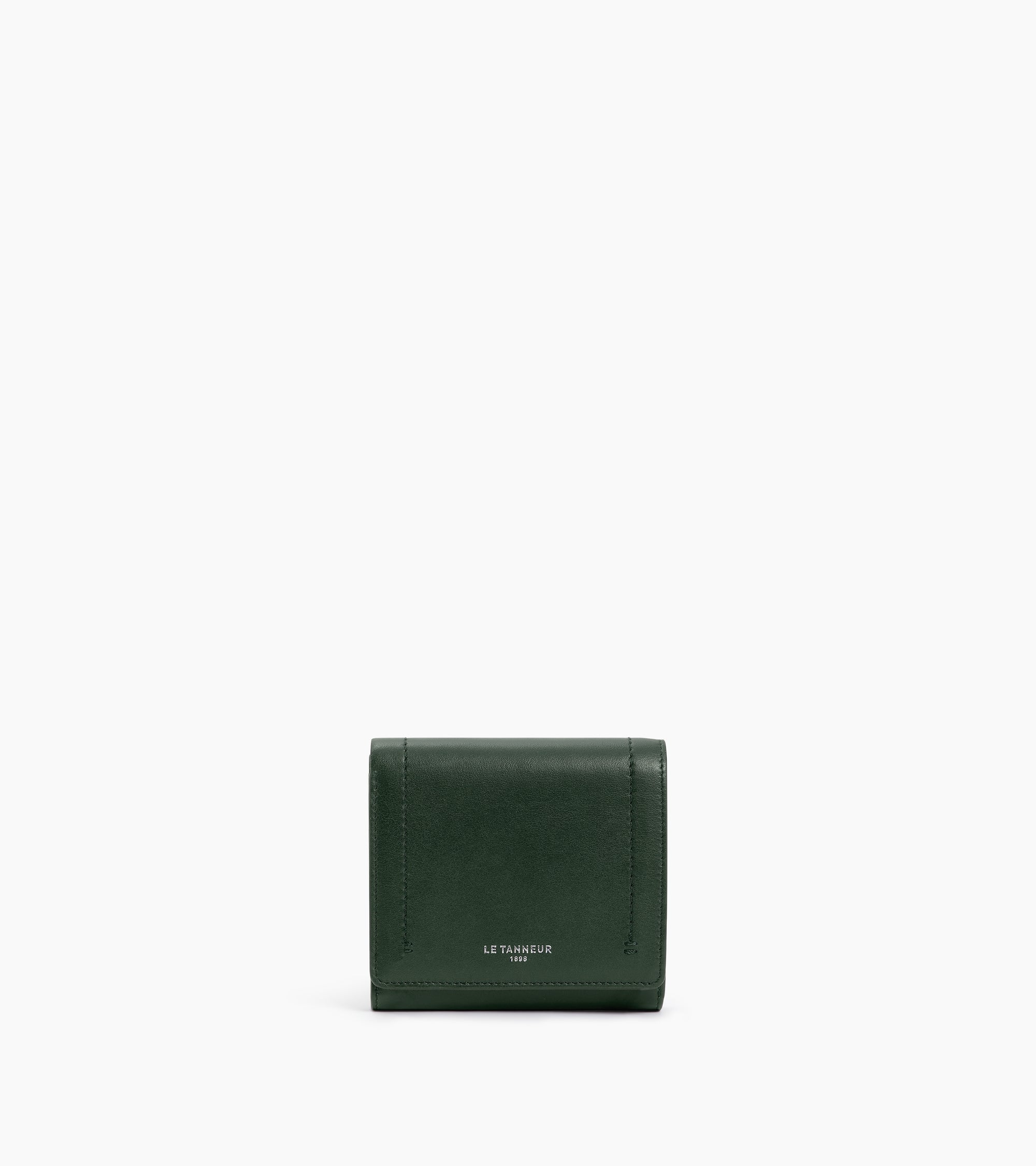 Kleine Brieftasche mit Klappe Louison aus Glattleder