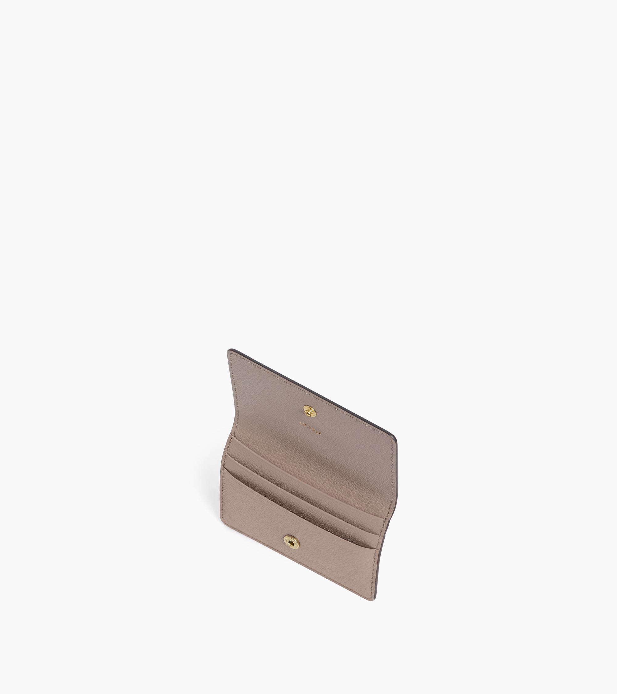 Louison small card holder with flap in grained leather