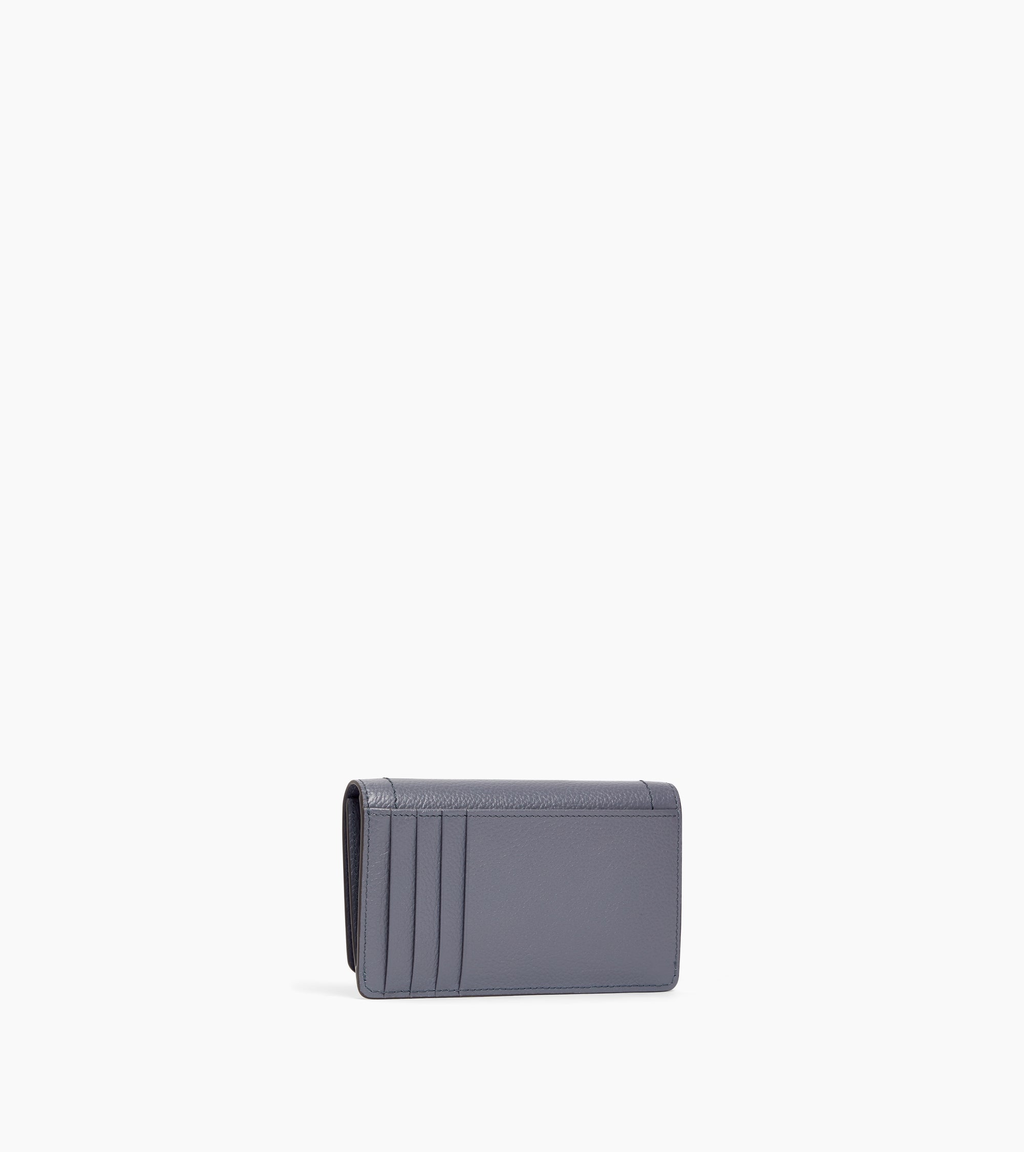 Louison medium card holder with flap in grained leather