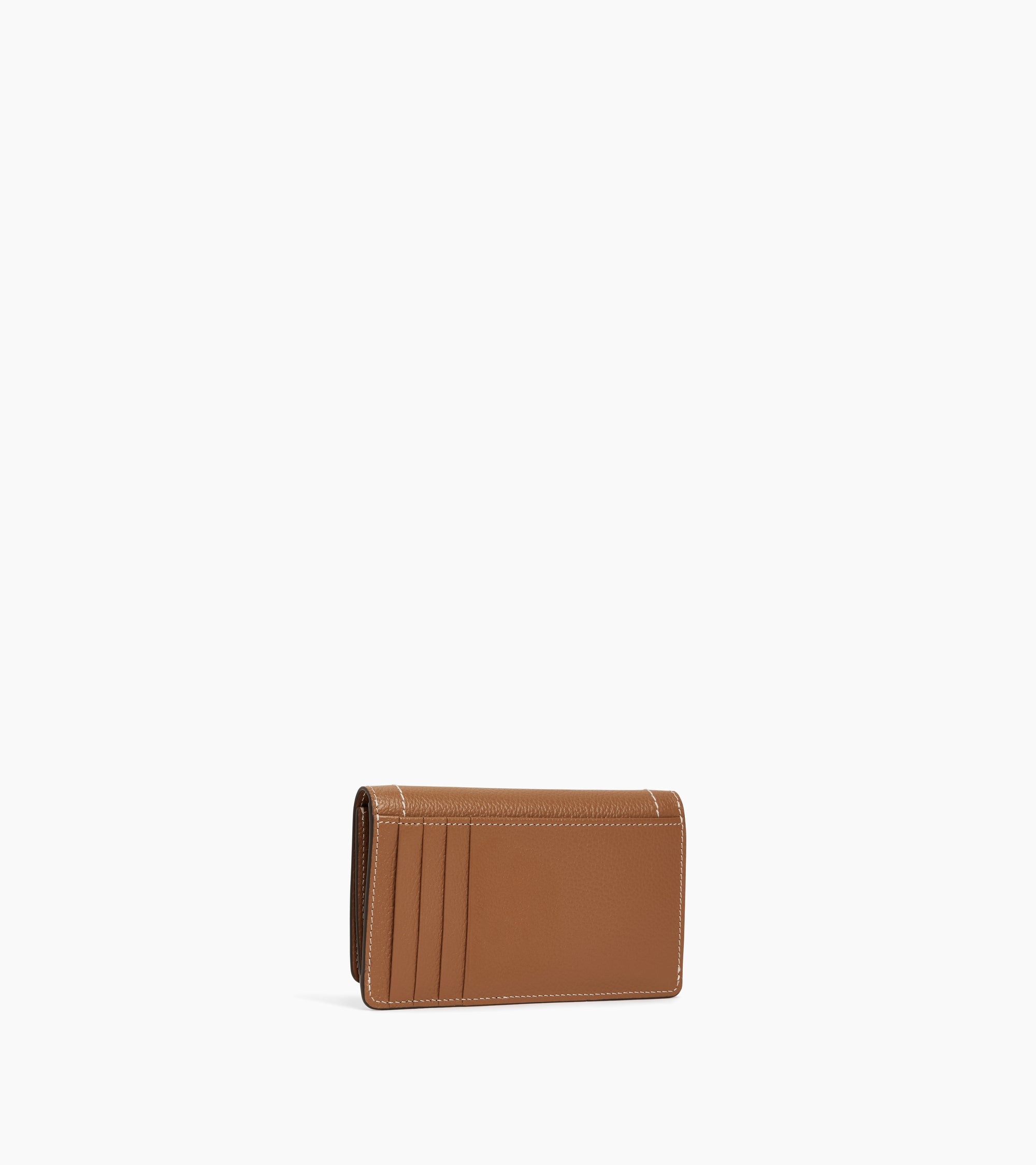 Louison medium card holder with flap in grained leather
