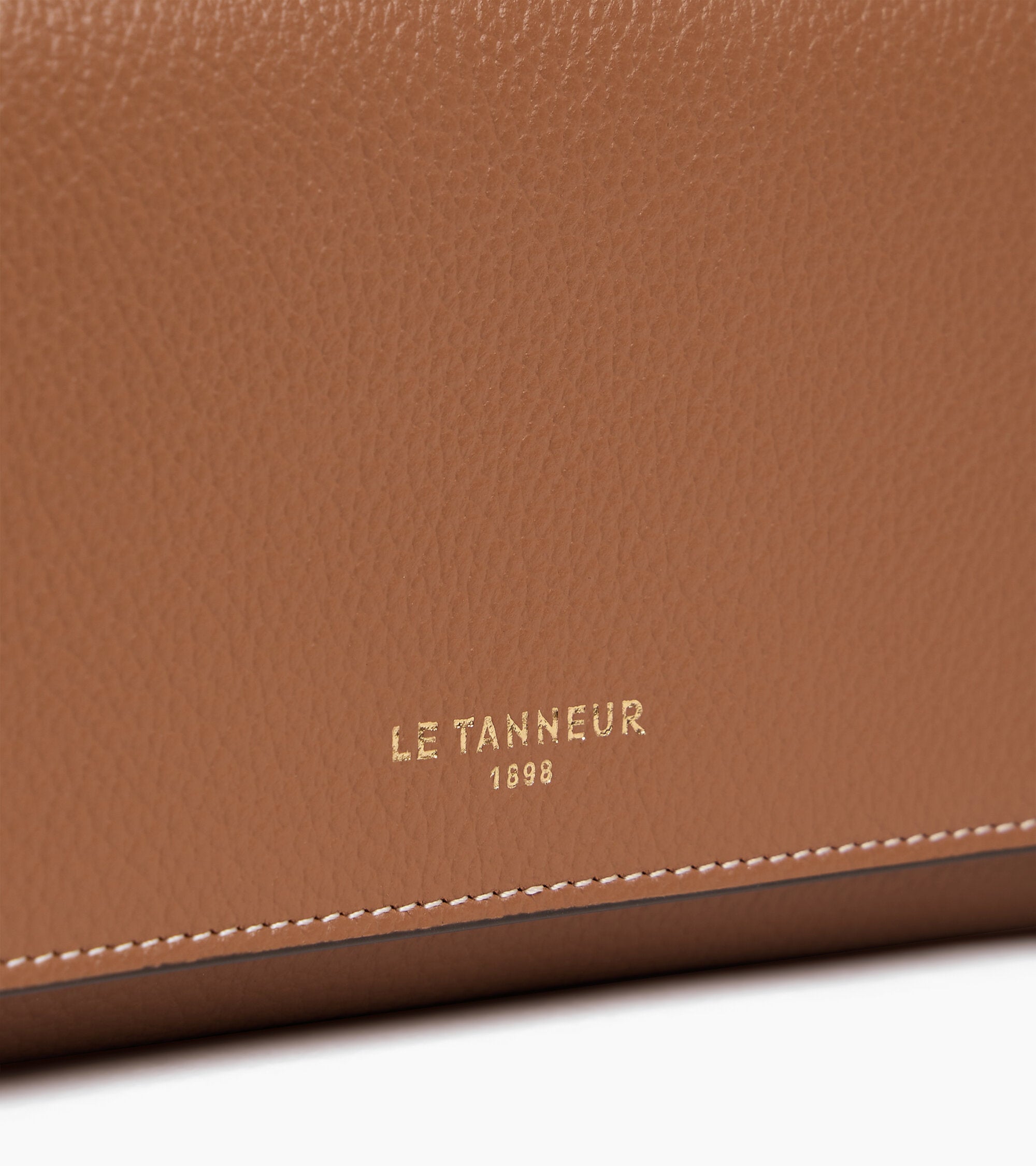 Louison large wallet with flap in grained leather