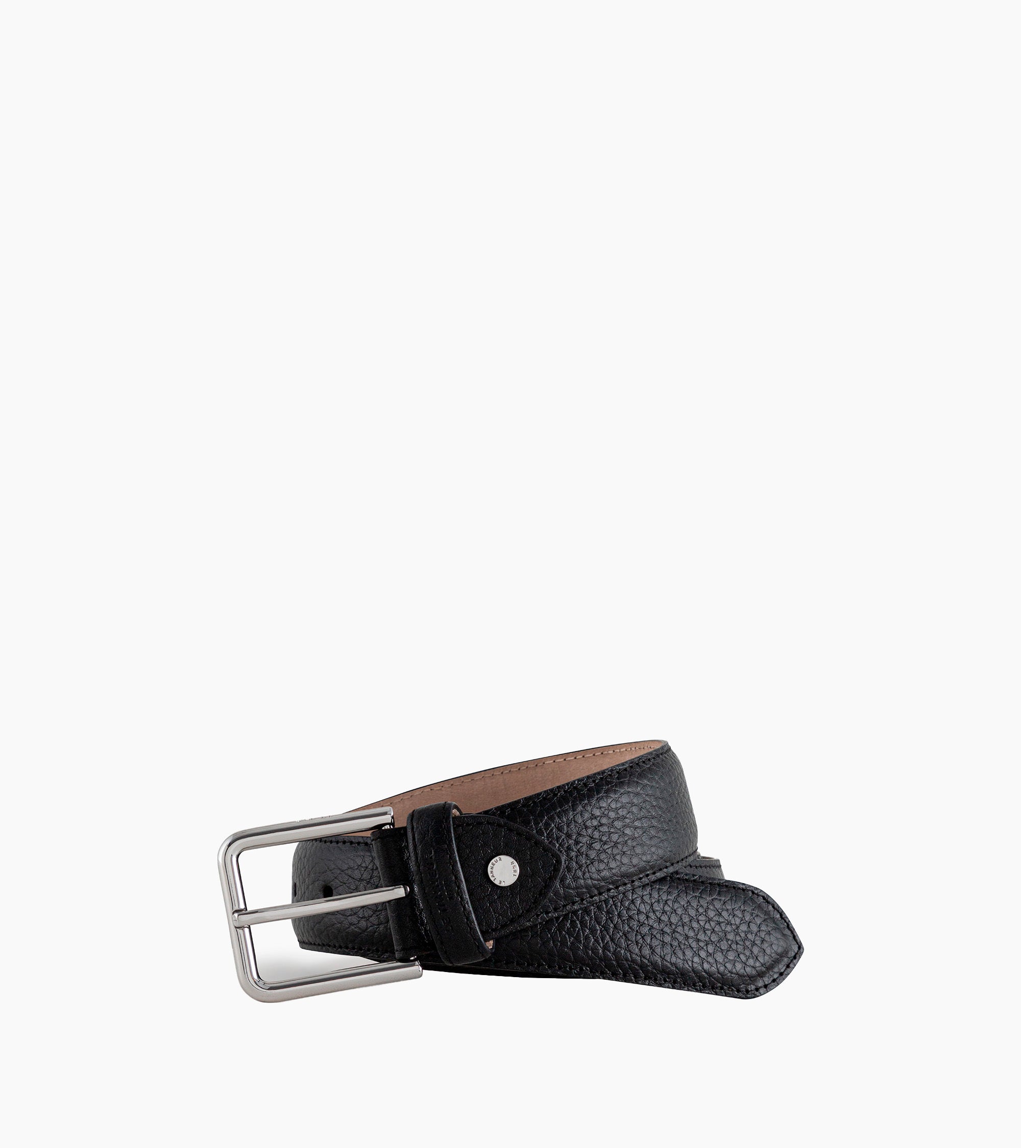 Ceinture homme avec boucle carrée Charles en cuir grainé