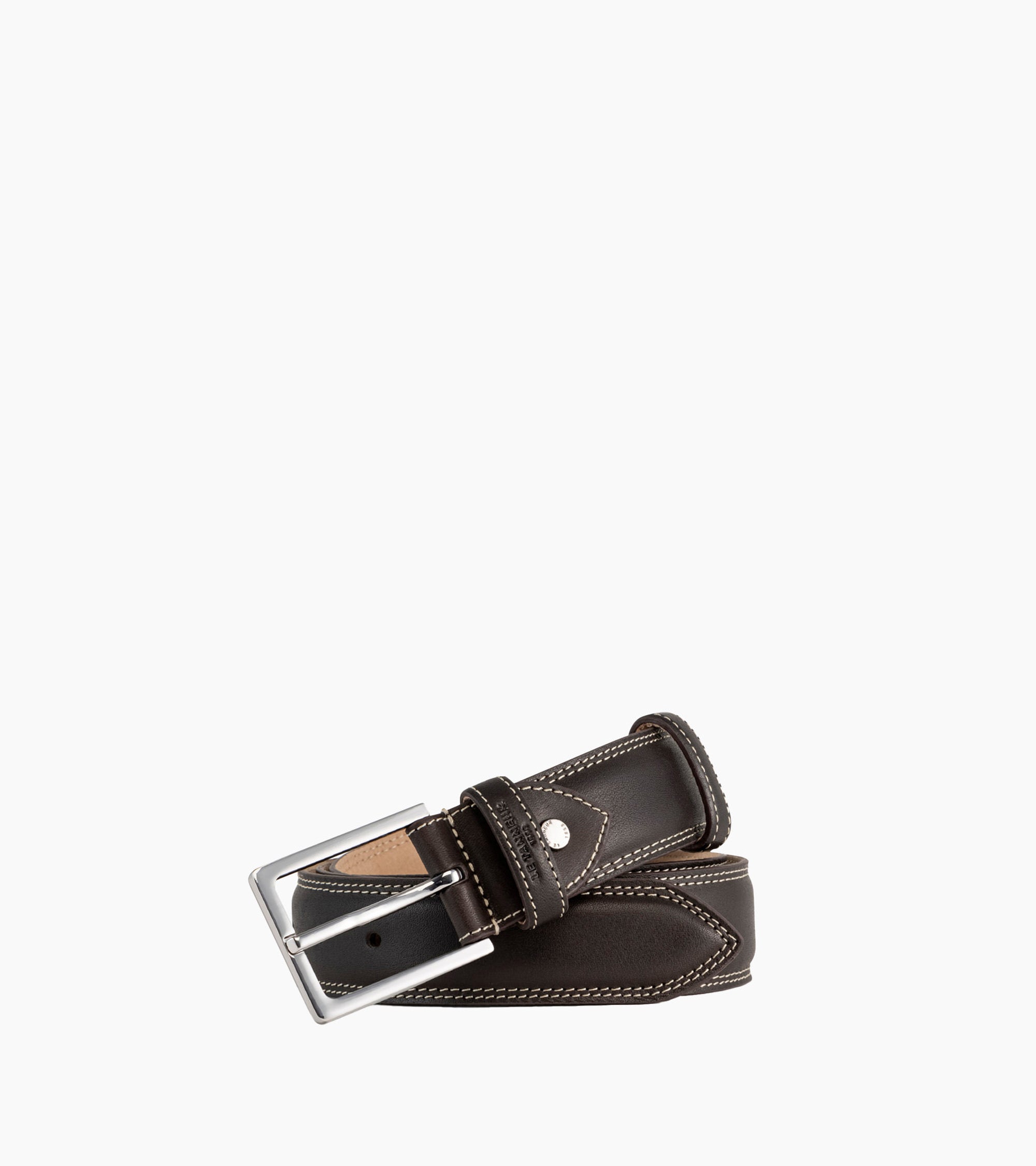 Ceinture homme avec boucle carrée Martin en cuir lisse