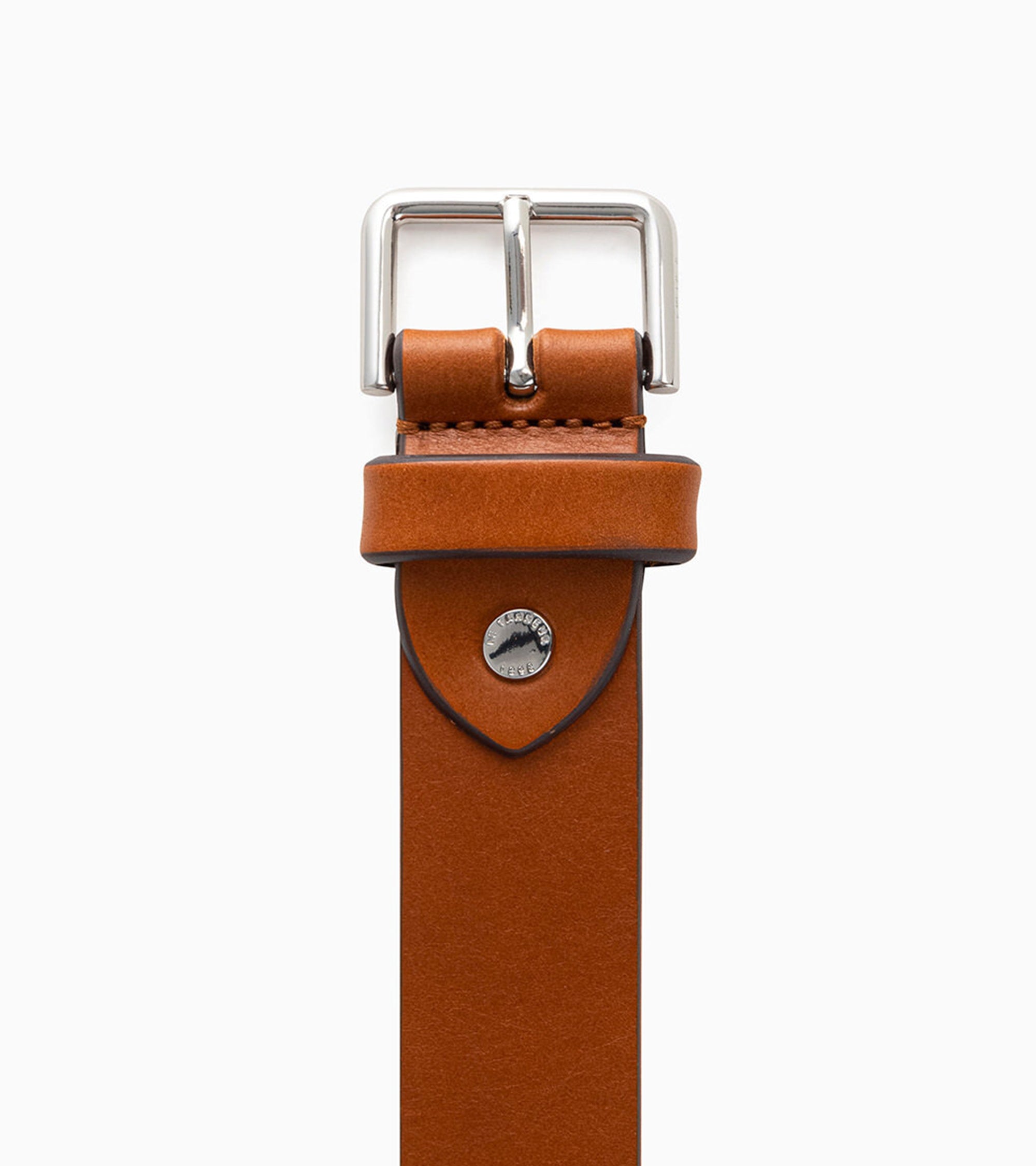 Ceinture homme avec boucle carrée en cuir lisse