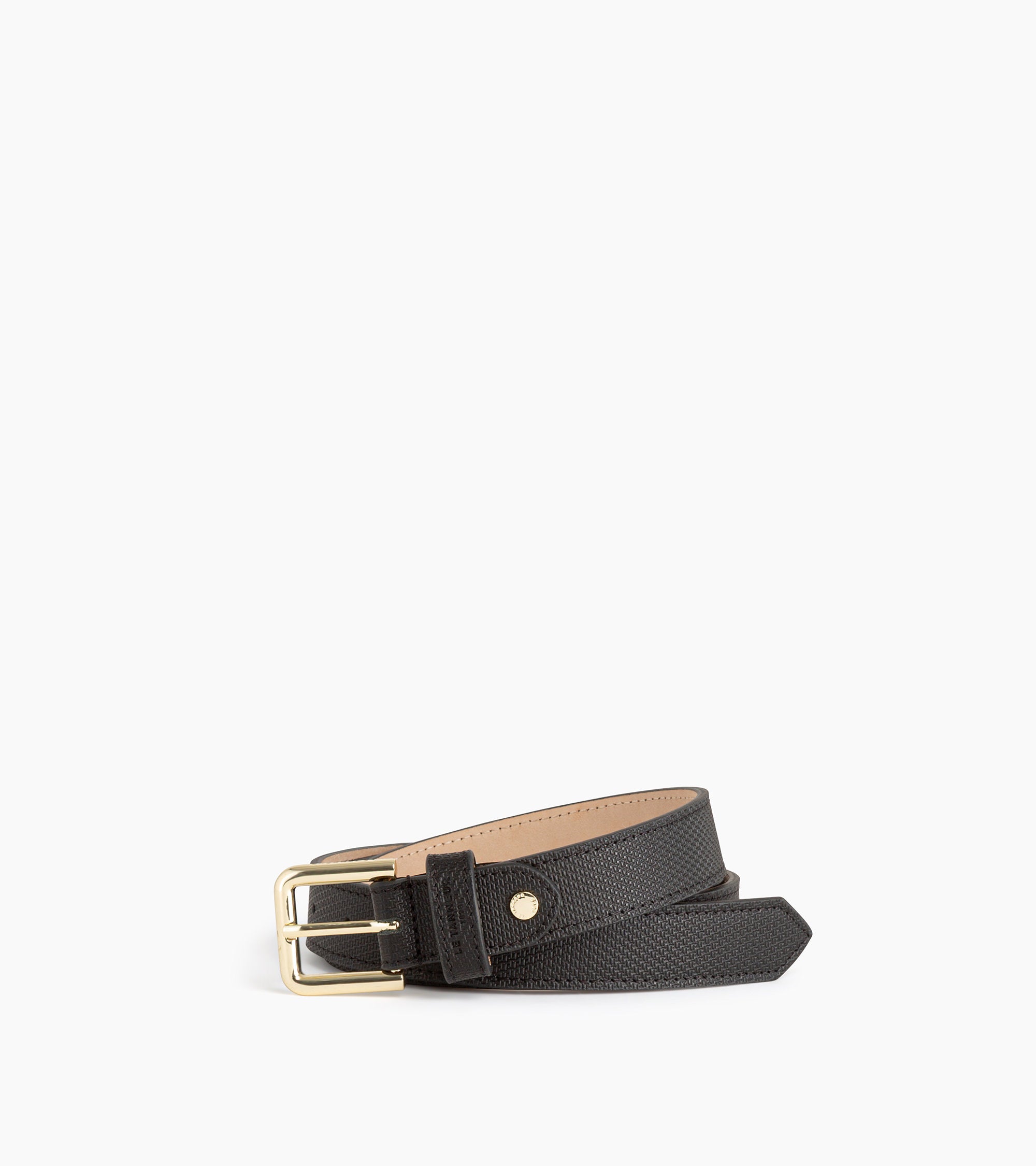 Ceinture femme avec boucle carrée en cuir signature t